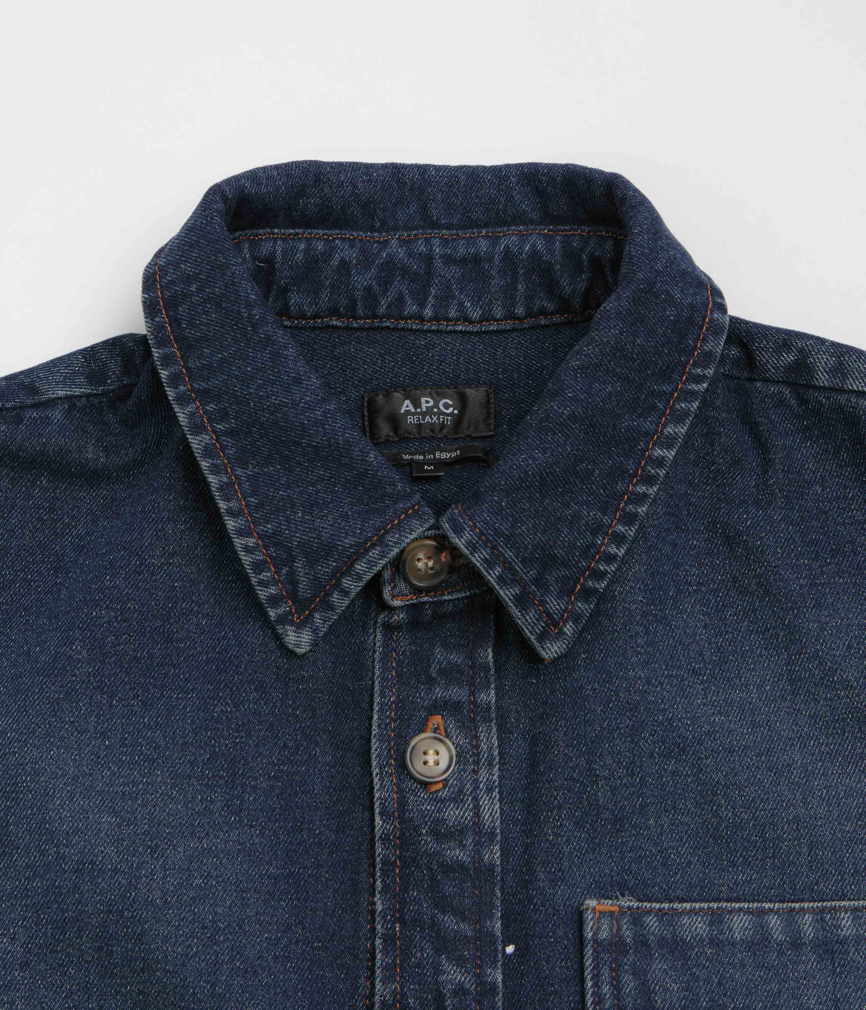 A.P.C. Basile Overshirt - Washed Indigo - Image 4