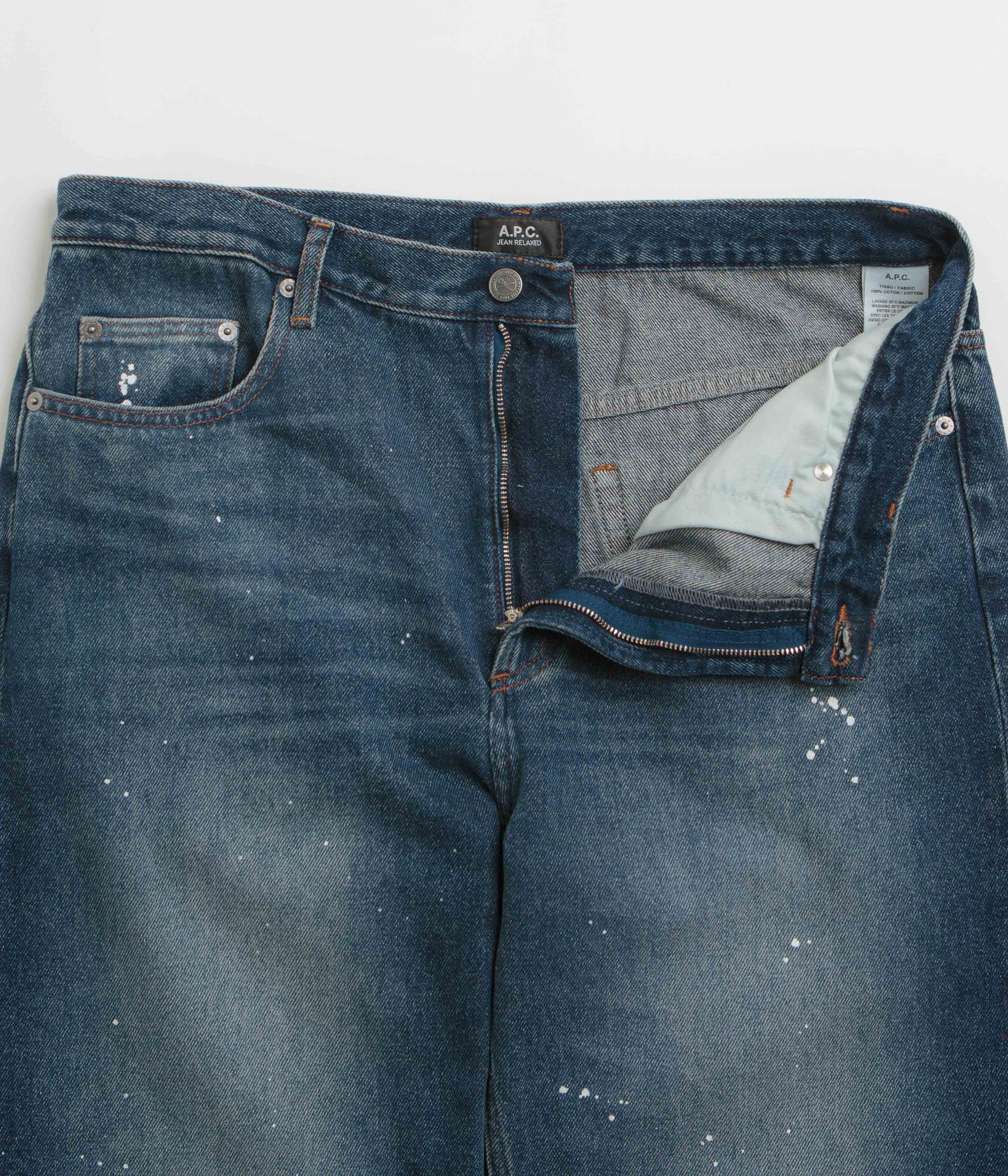 A.P.C. Relaxed H Jeans - Washed Indigo - Image 5