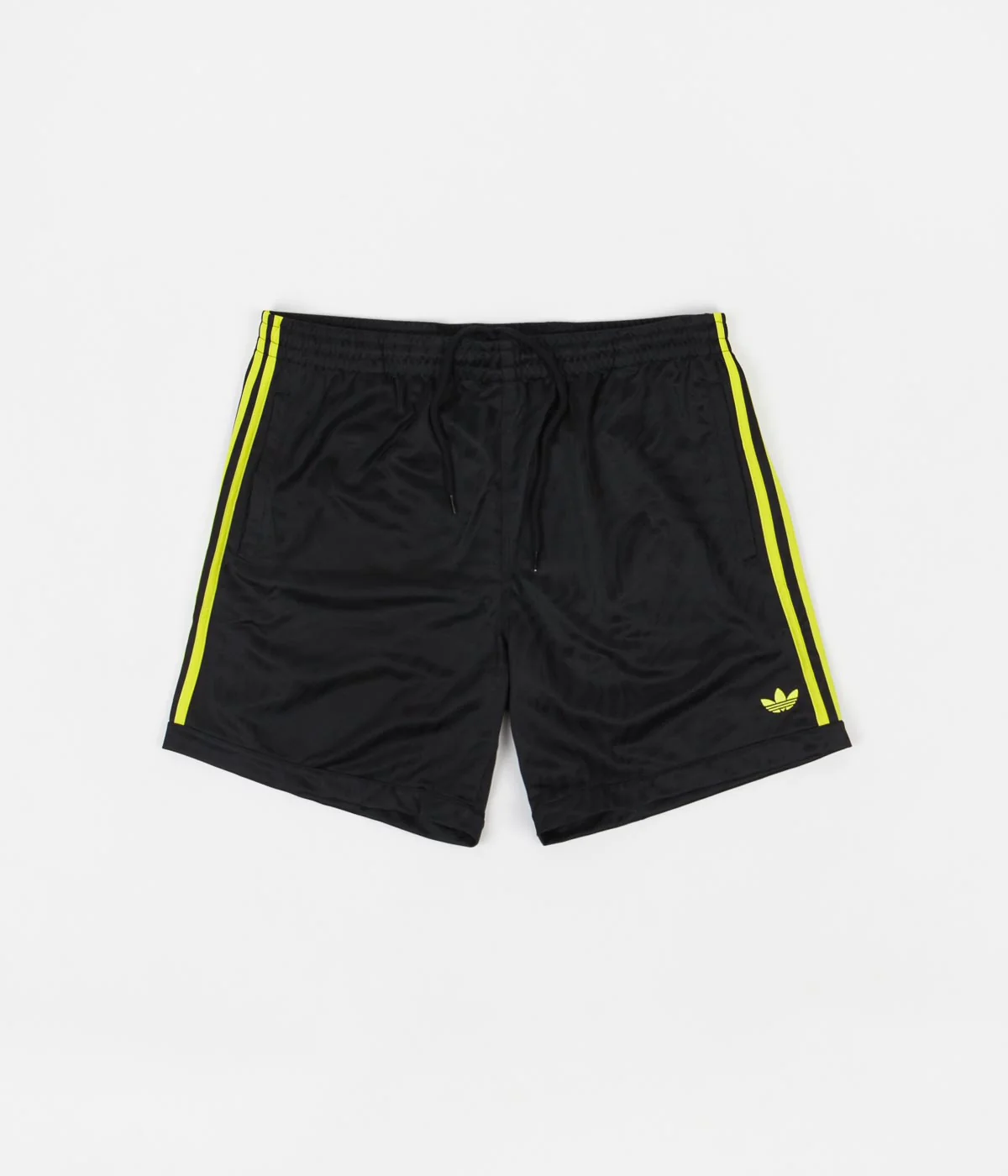Adidas Athletic Shorts - Black / Acid Yellow