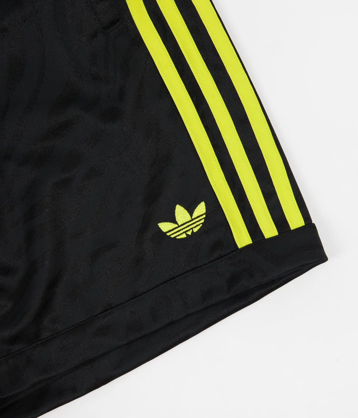 Adidas Athletic Shorts - Black / Acid Yellow - Image 4