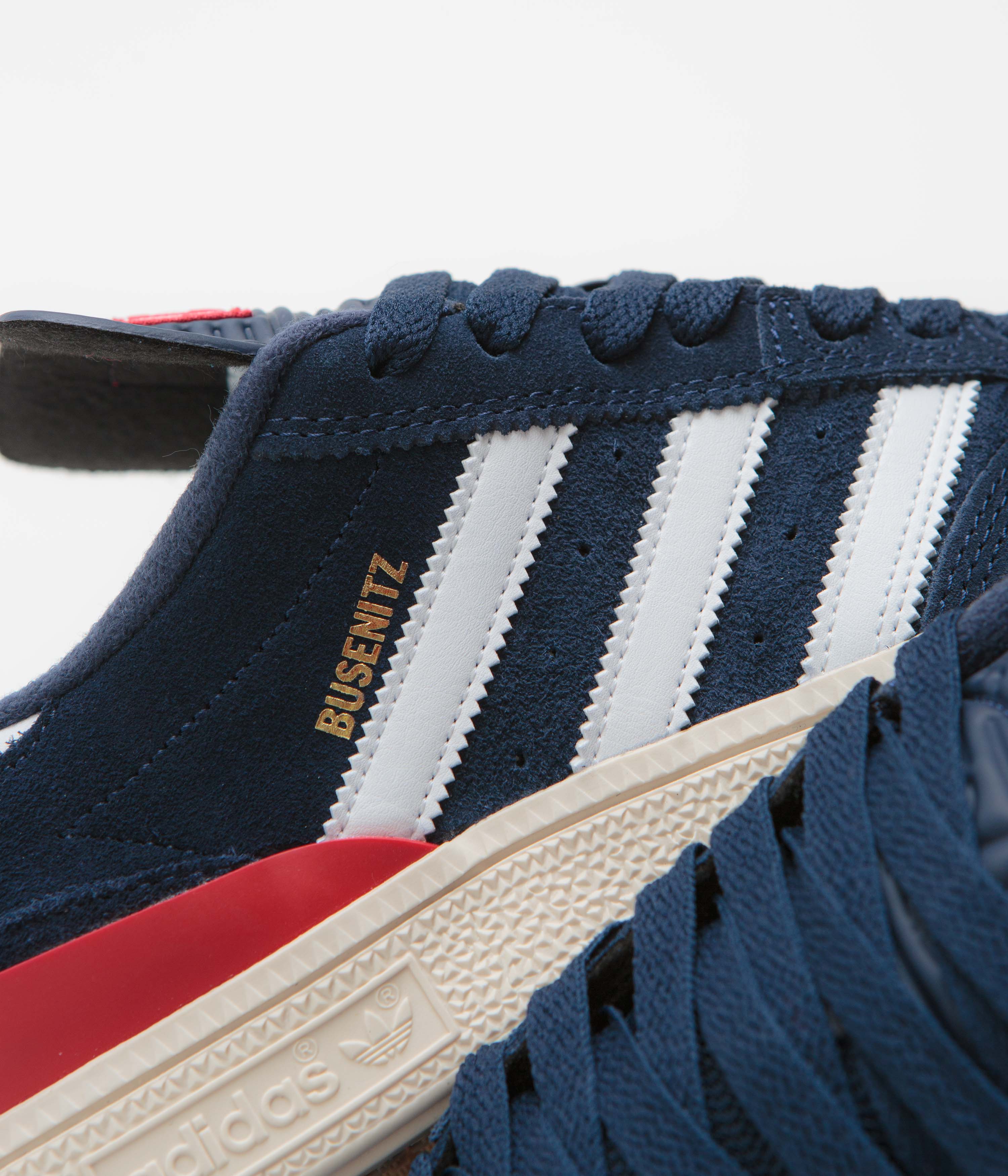 Adidas Busenitz Shoes - Collegiate Navy / FTWR White / Better Scarlet - Image 3
