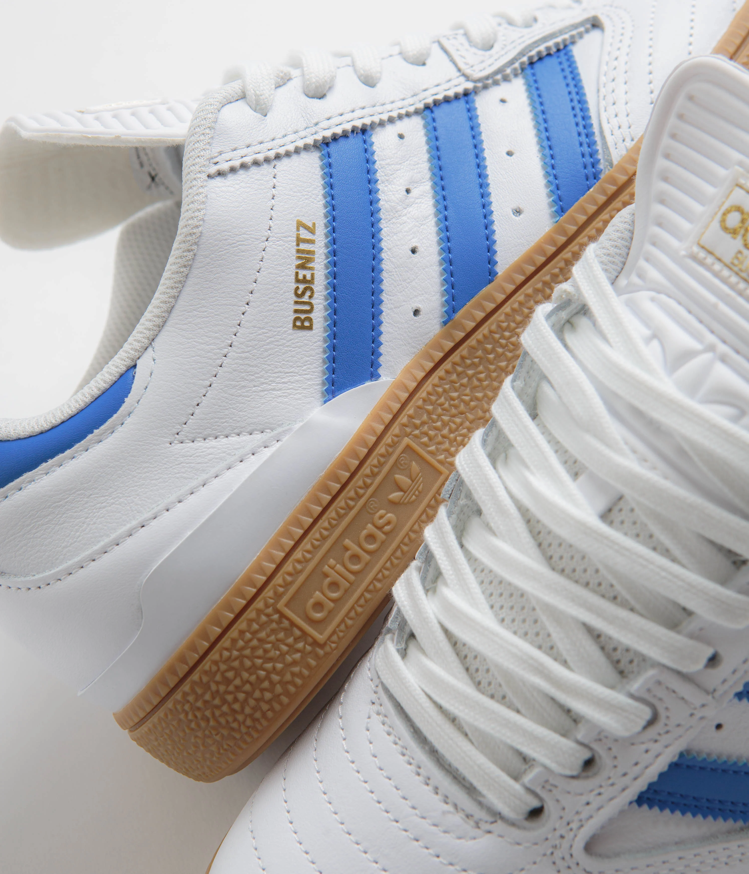 Adidas Busenitz Shoes - FTWR White / Bluebird / Gold Metallic - Image 4