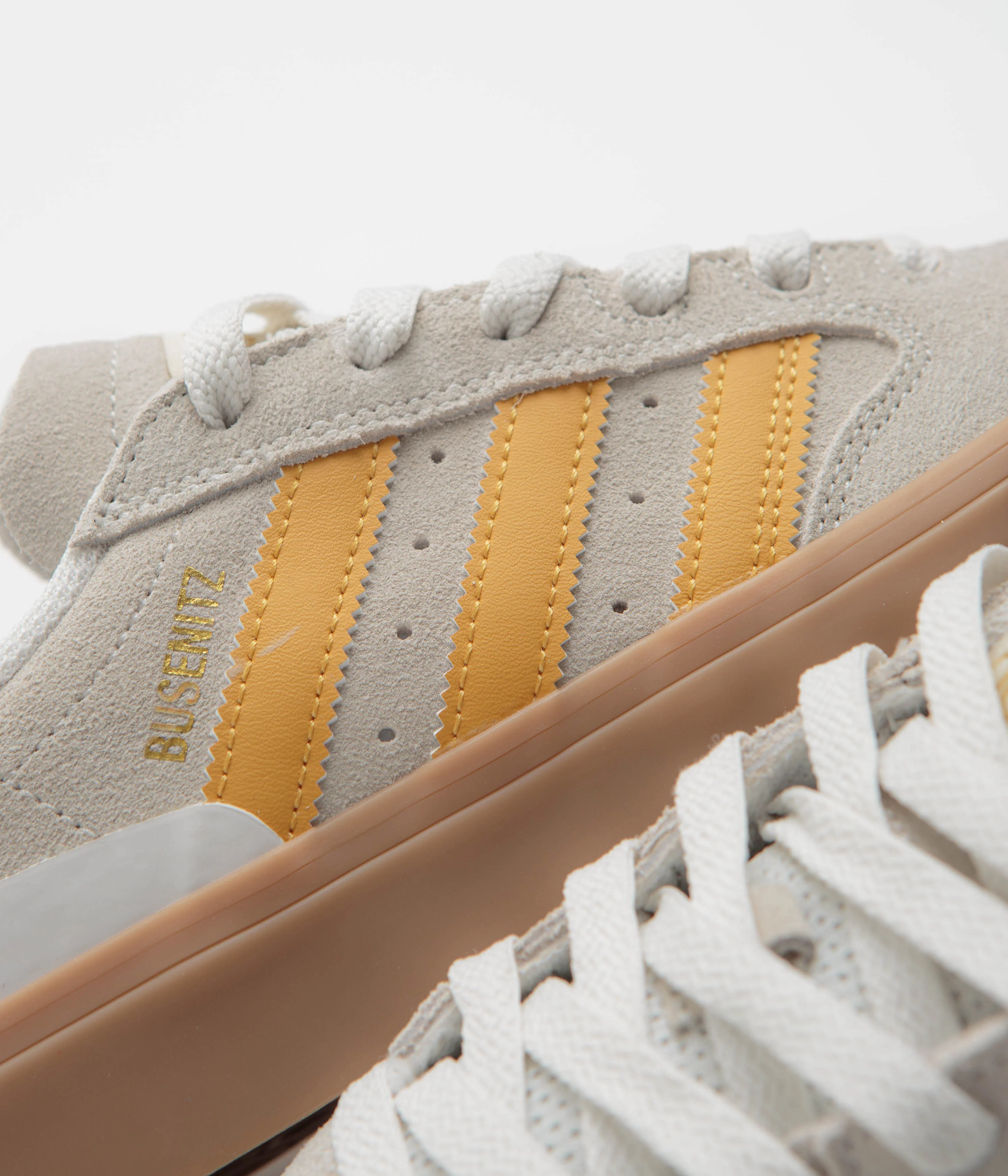 Adidas Busenitz Vulc II Shoes - Crystal White / Preloved Yellow / Gold Metallic - Image 3