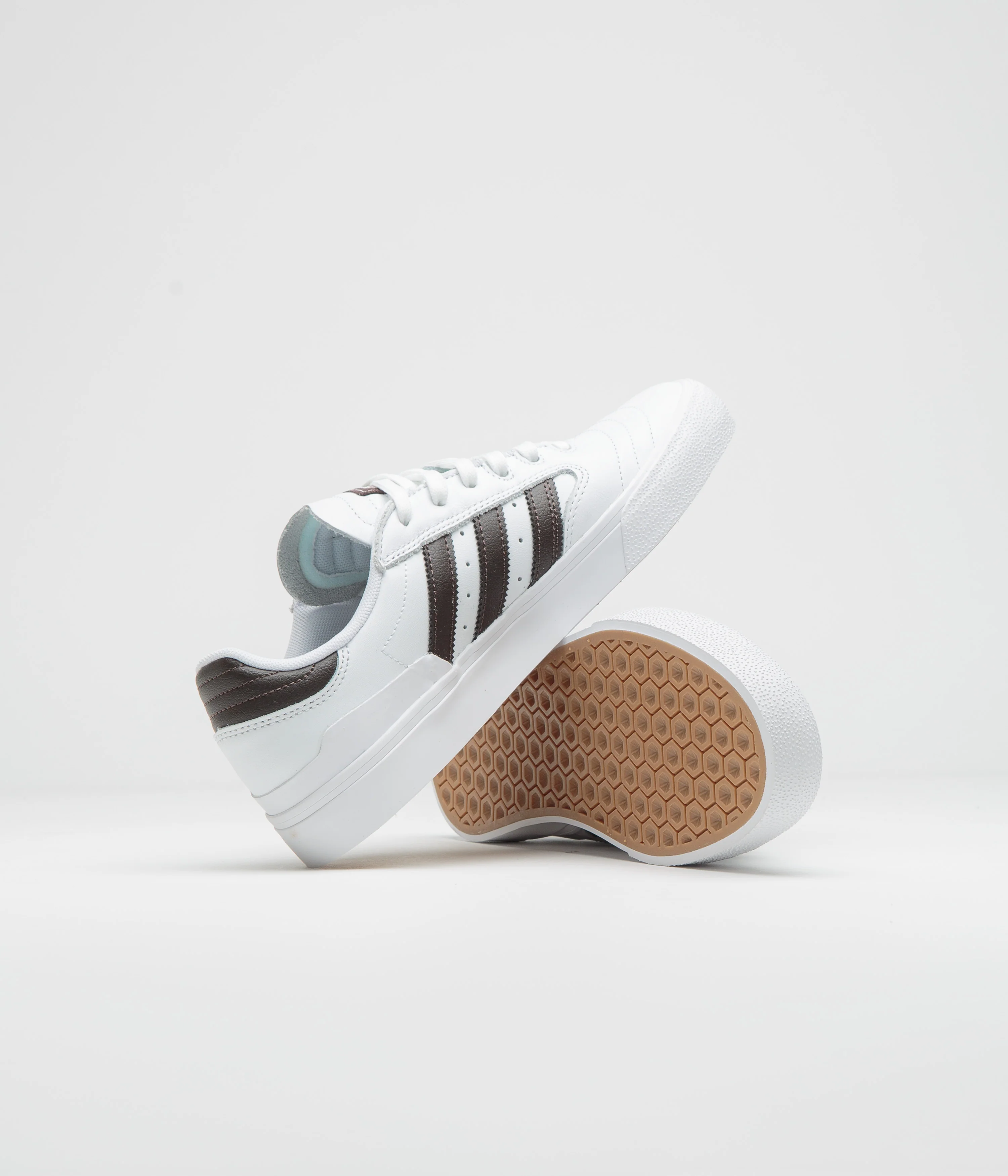 Adidas Busenitz Vulc II Shoes - FTWR White / Aurora Coffee / Gold Metallic - Image 5