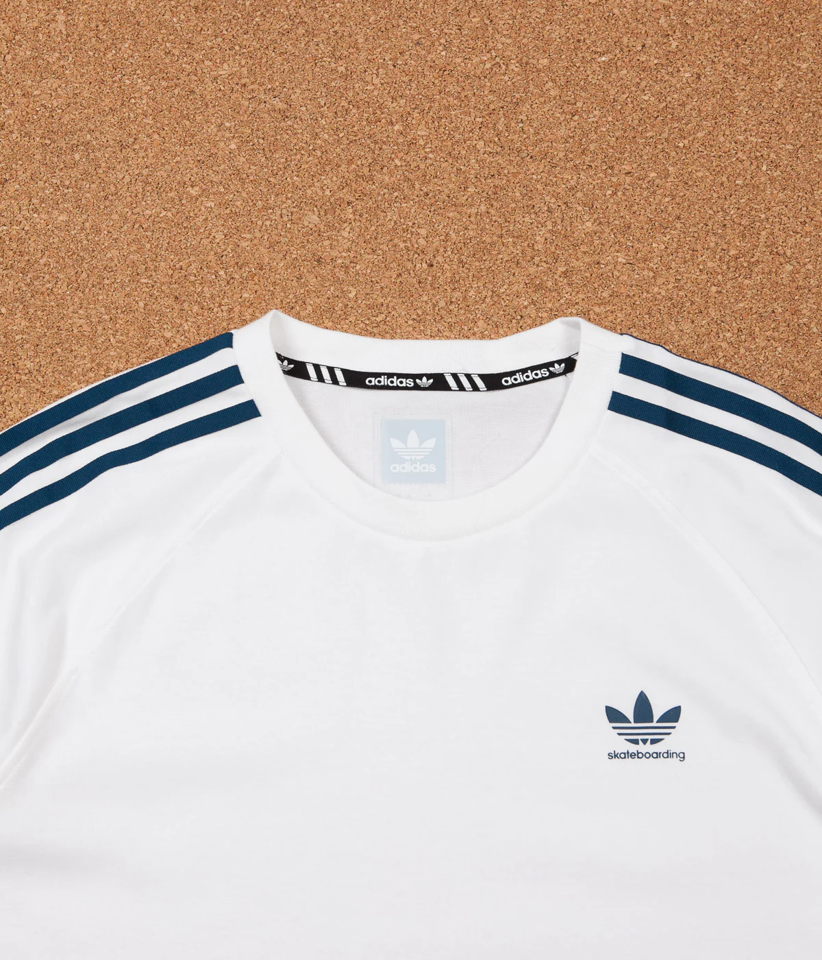 Adidas California 2.0 T-Shirt - White / Blue - Image 3