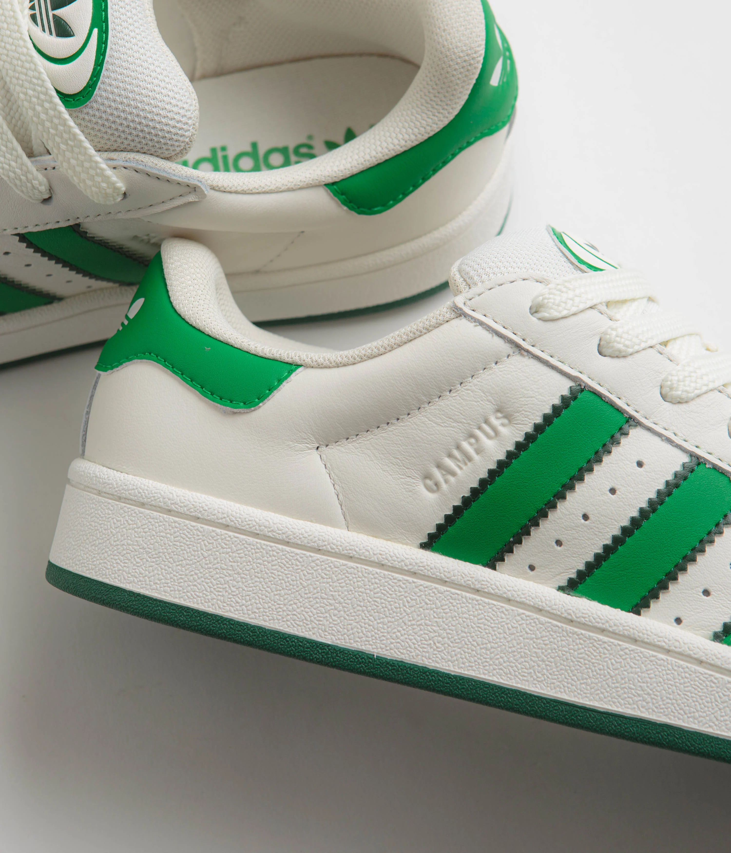 Adidas Campus 00s Shoes - Core White / Green / Off White - Image 3
