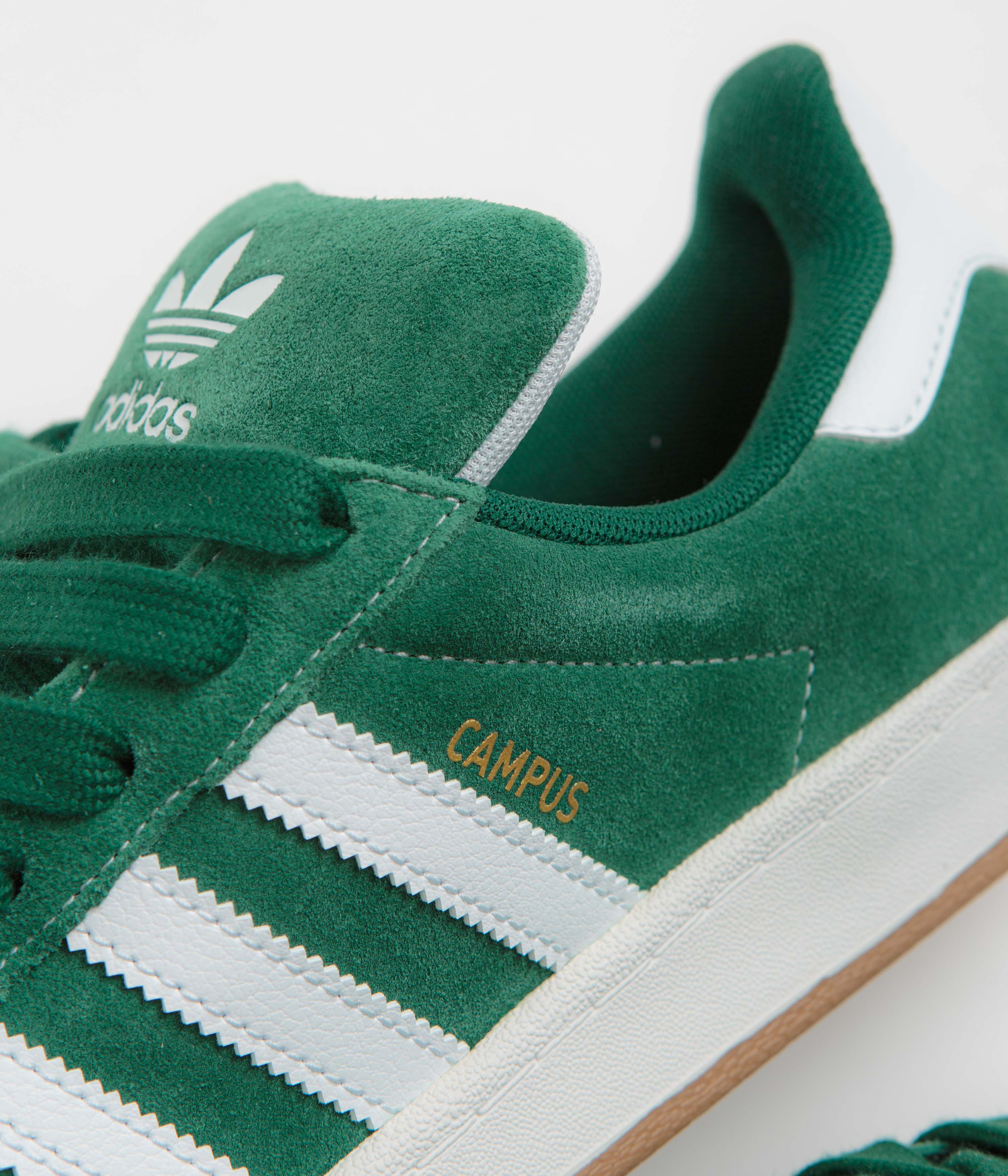 Adidas Campus ADV Shoes - Collegiate Green / FTWR White / Gold Metallic - Image 3