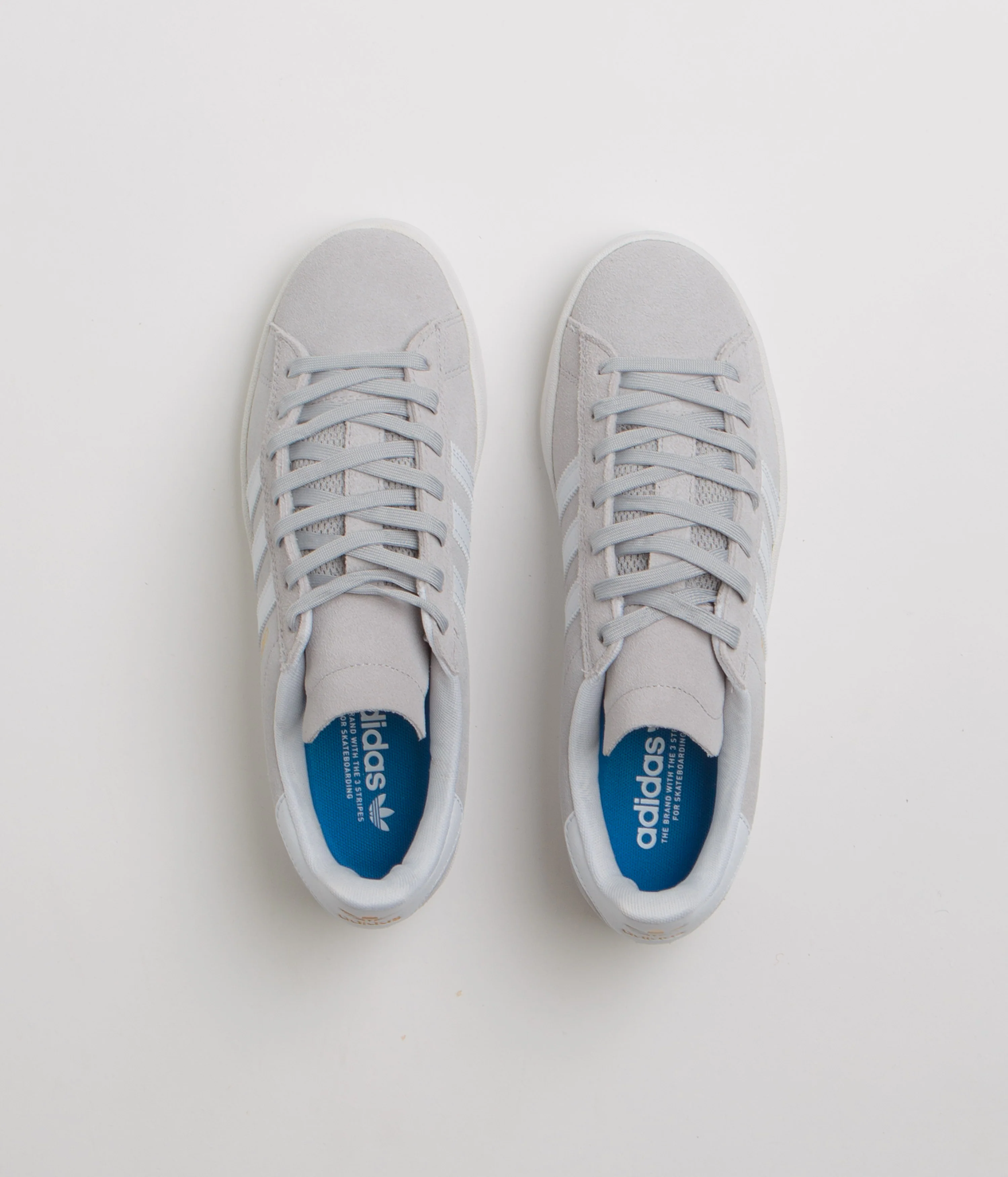 Adidas Campus ADV Shoes - Grey Two / FTWR White / Gold Metallic - Image 7