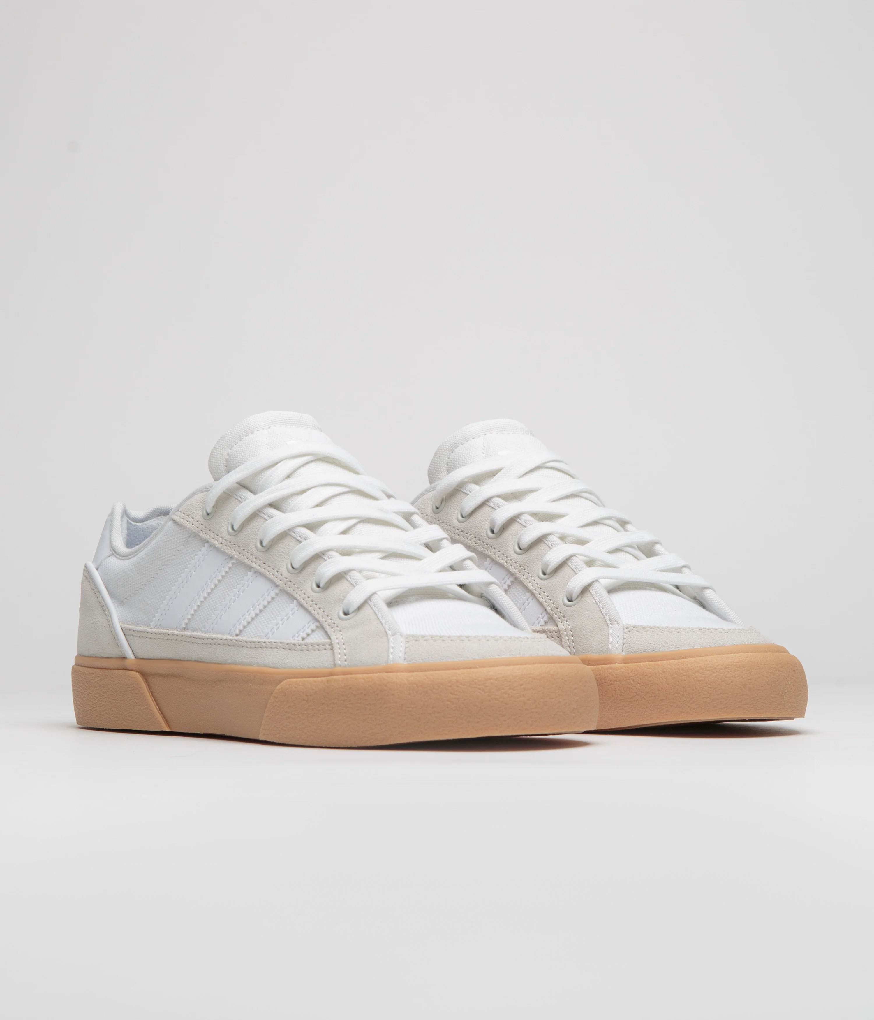 Adidas Court TNS Premiere Shoes - Crystal White / FTWR White / Gum 3 - Image 2