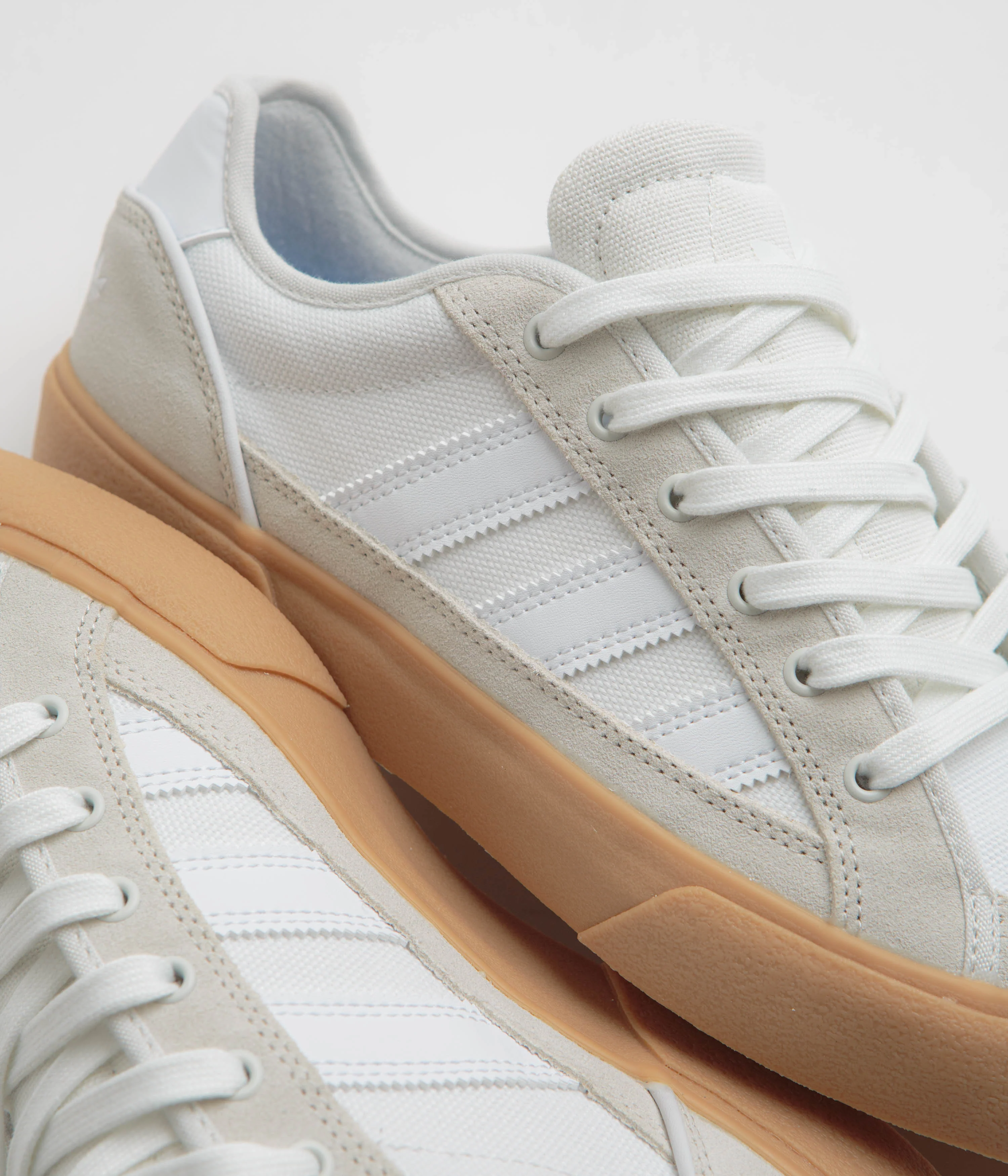 Adidas Court TNS Premiere Shoes - Crystal White / FTWR White / Gum 3 - Image 3