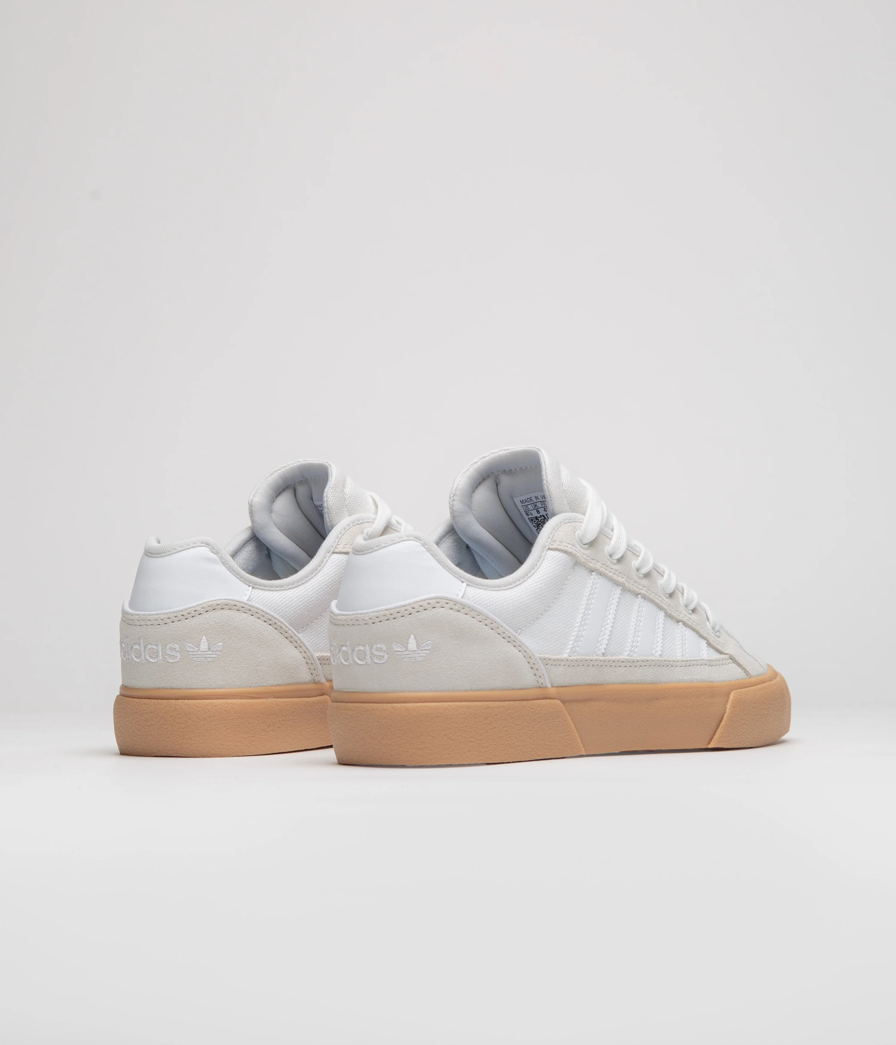 Adidas Court TNS Premiere Shoes - Crystal White / FTWR White / Gum 3 - Image 4