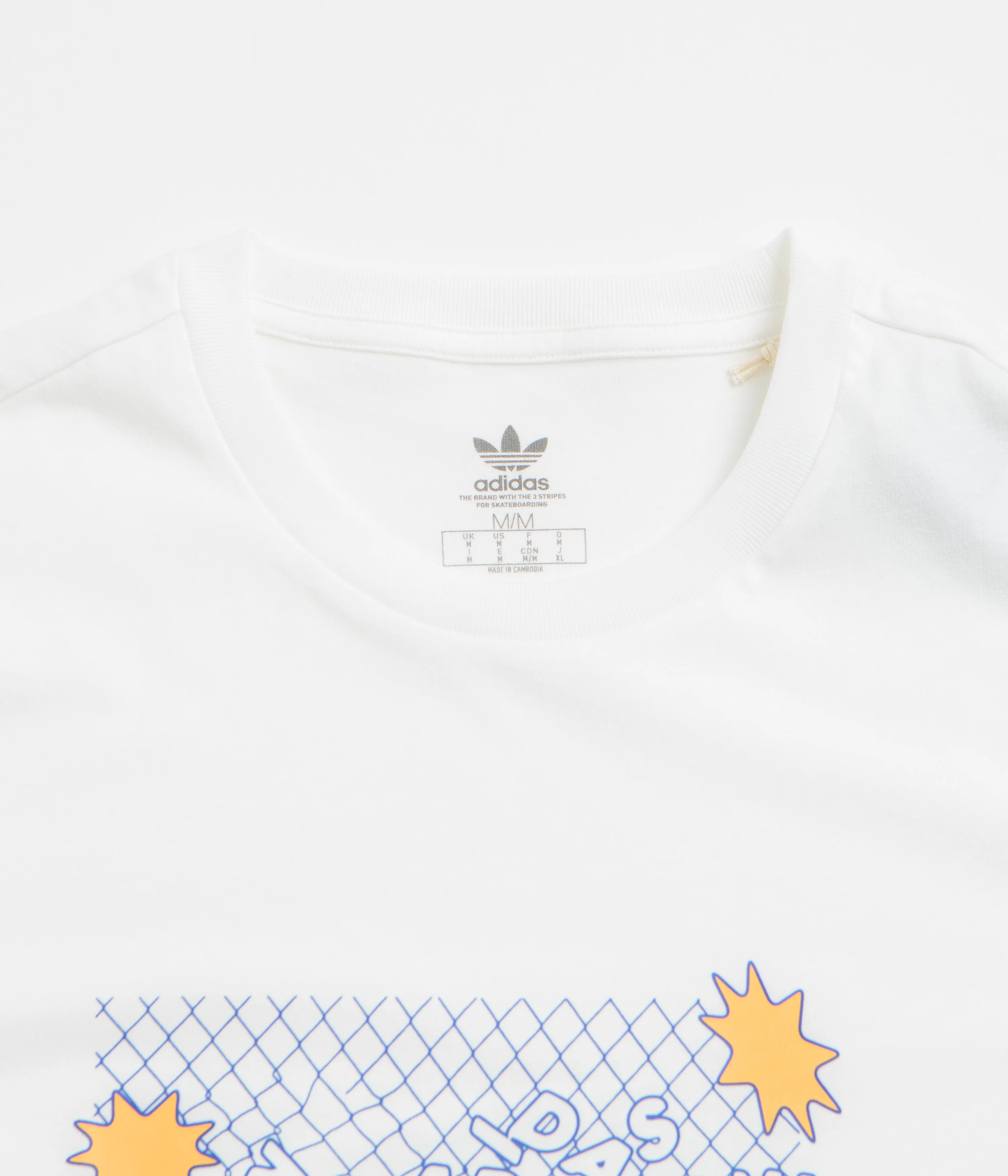 Adidas Dre T-Shirt - White / Team Royal Blue / Hazy Orange - Image 2