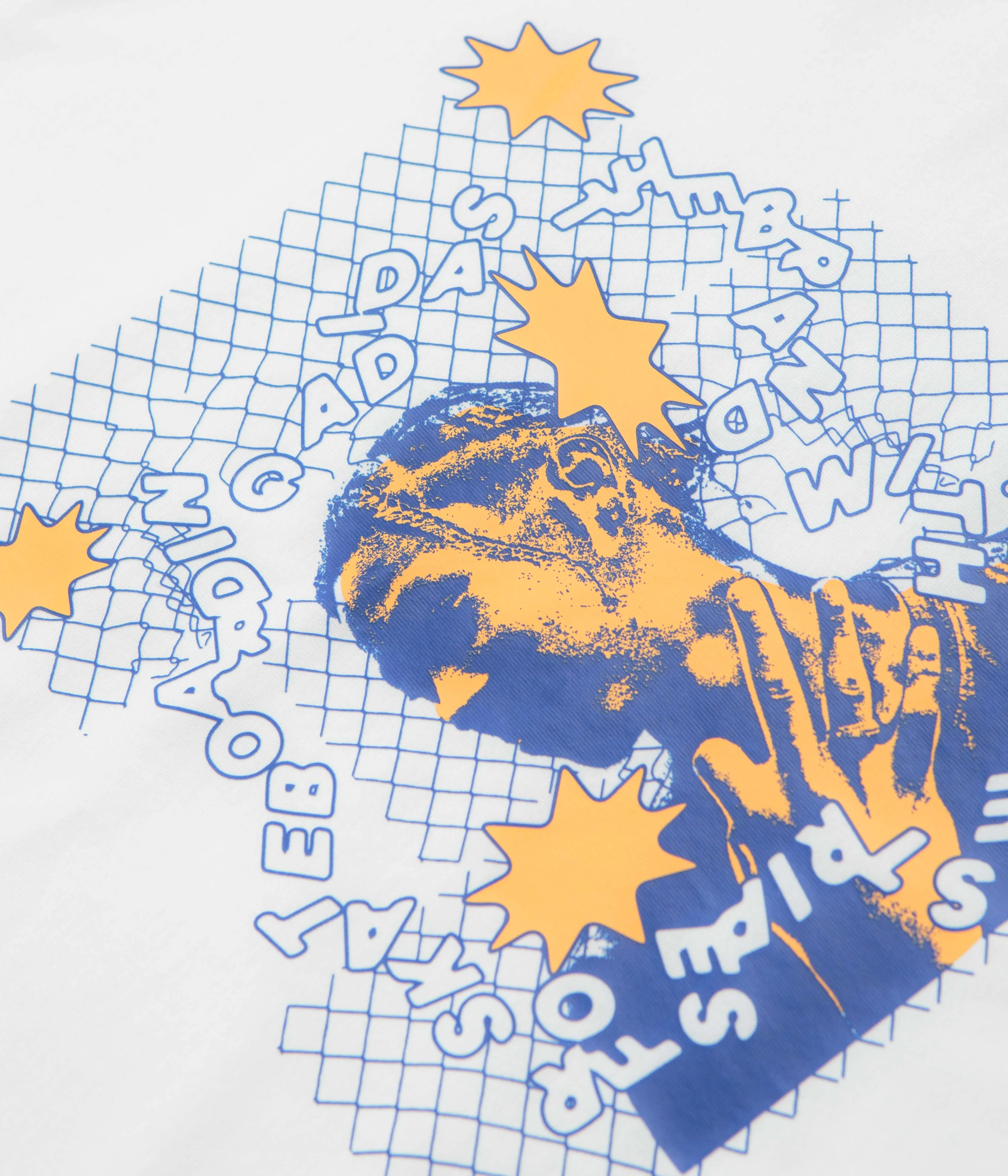 Adidas Dre T-Shirt - White / Team Royal Blue / Hazy Orange - Image 3