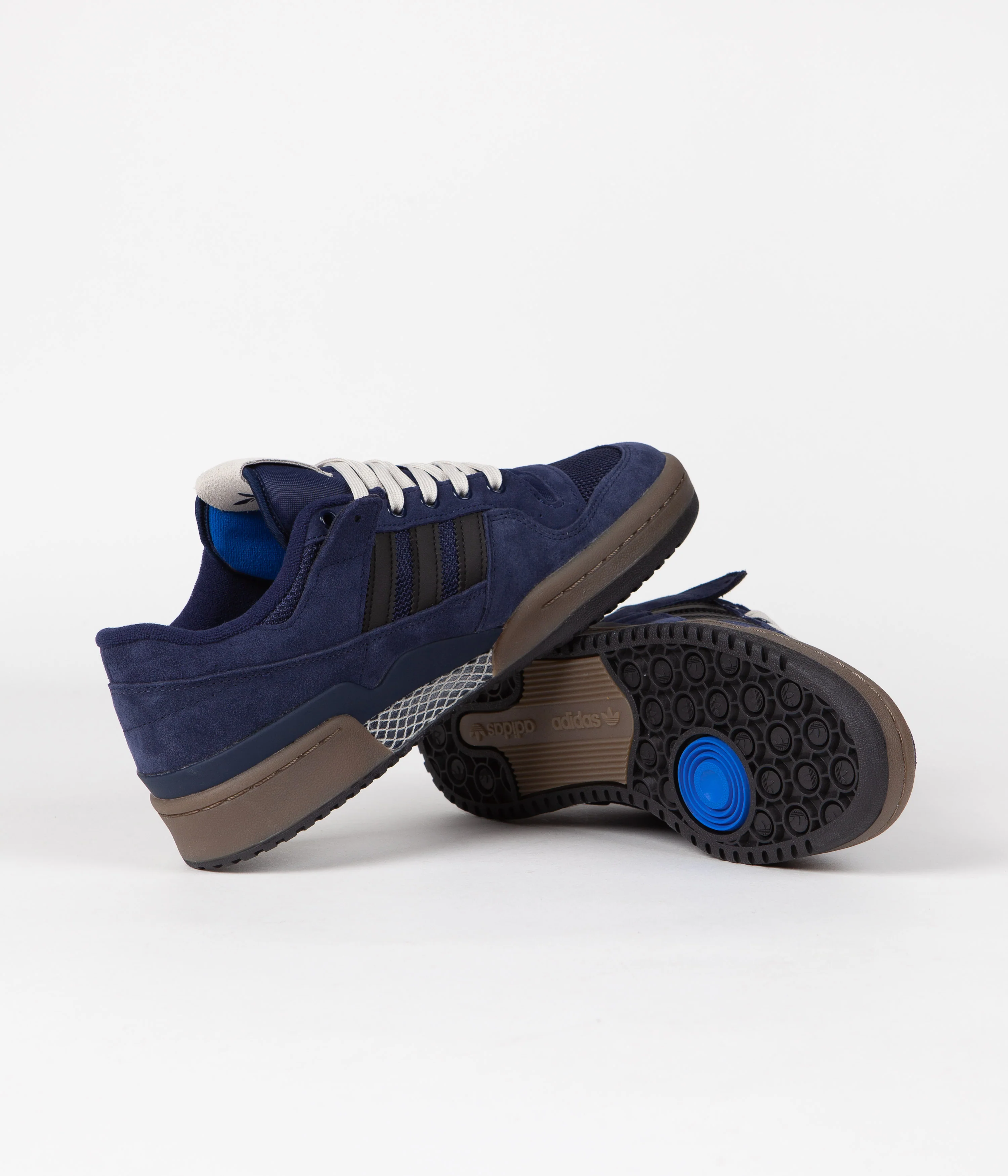 Adidas Forum 84 Low ADV Shoes - Collegiate Navy / Core Black / Bluebird - Image 5