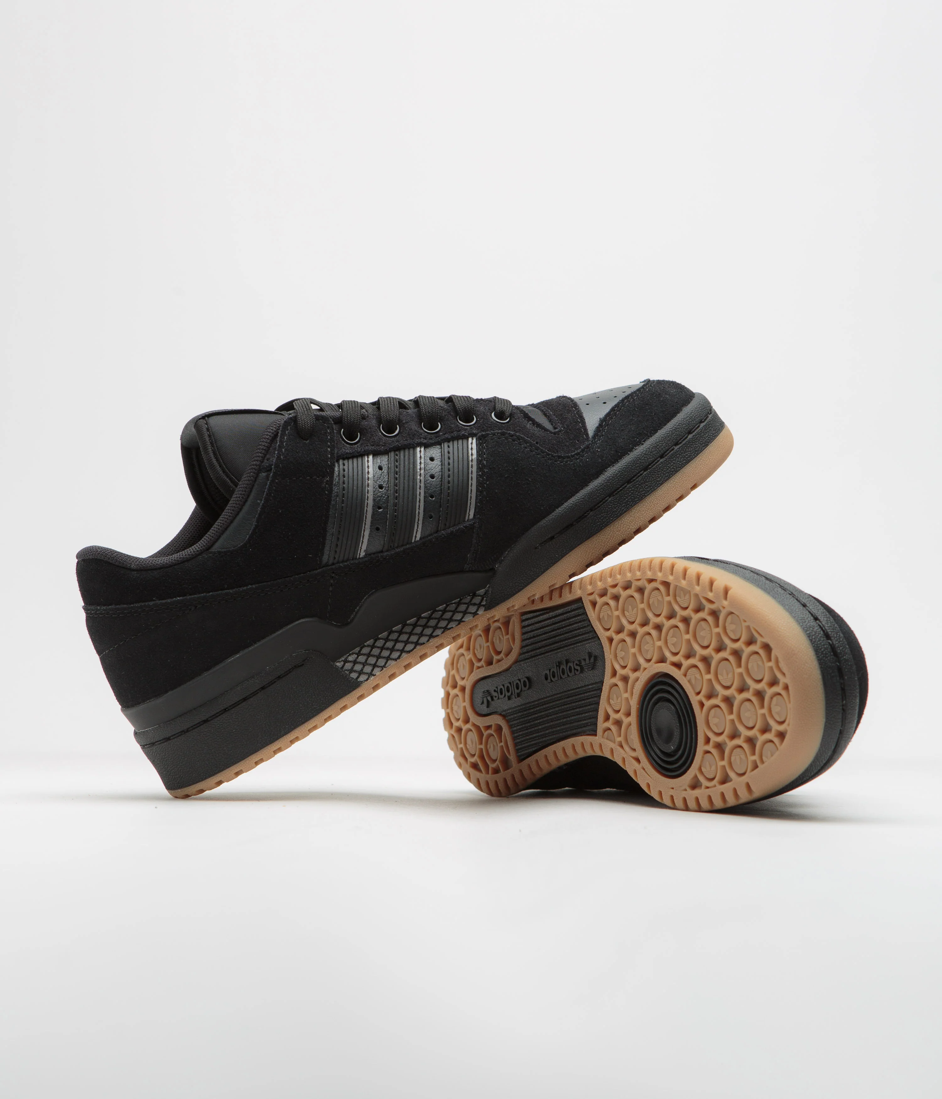 Adidas Forum 84 Low ADV Shoes - Core Black / Carbon / Grey Three - Image 5