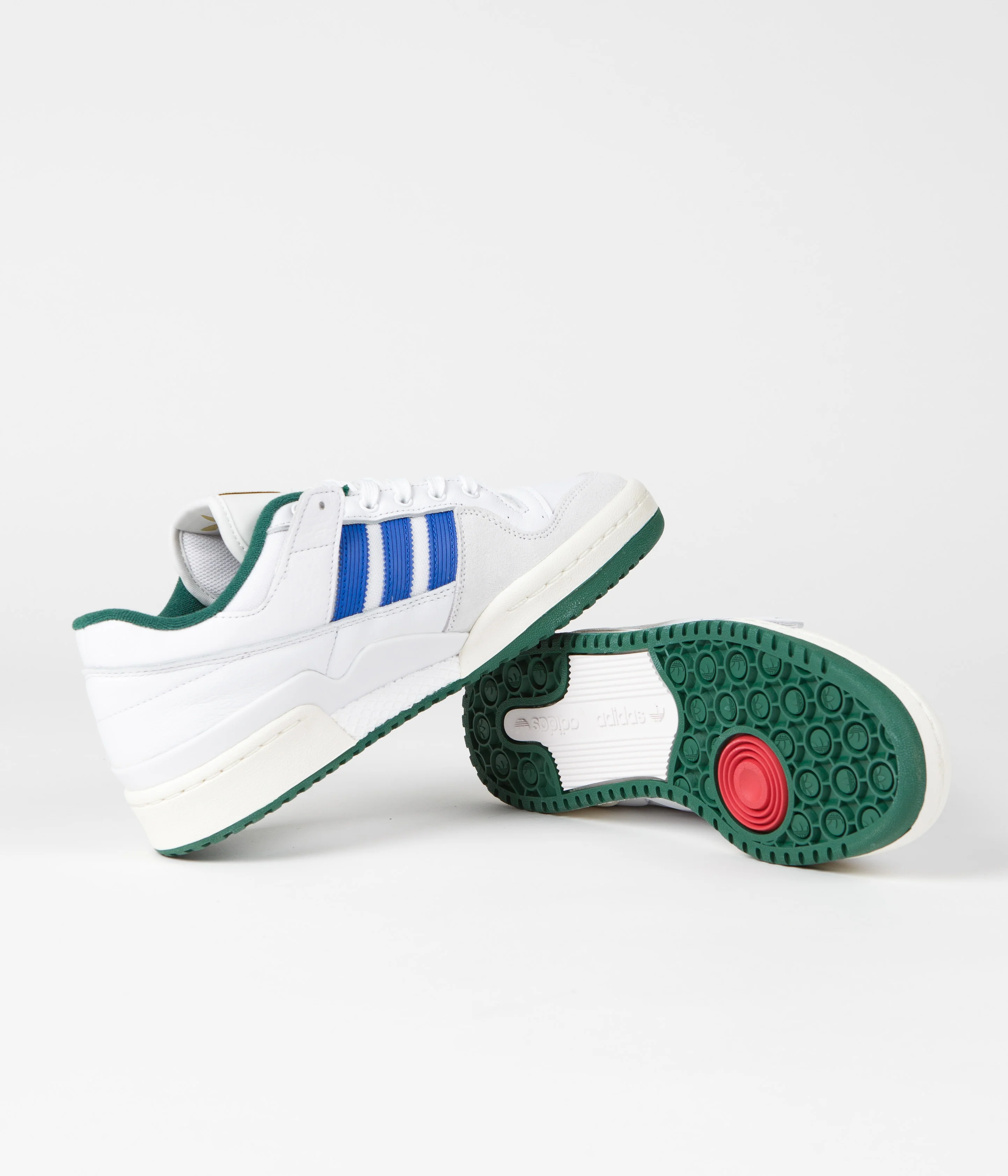 Adidas Forum 84 Low ADV Shoes - FTWR White / Bluebird / Collegiate Green - Image 5