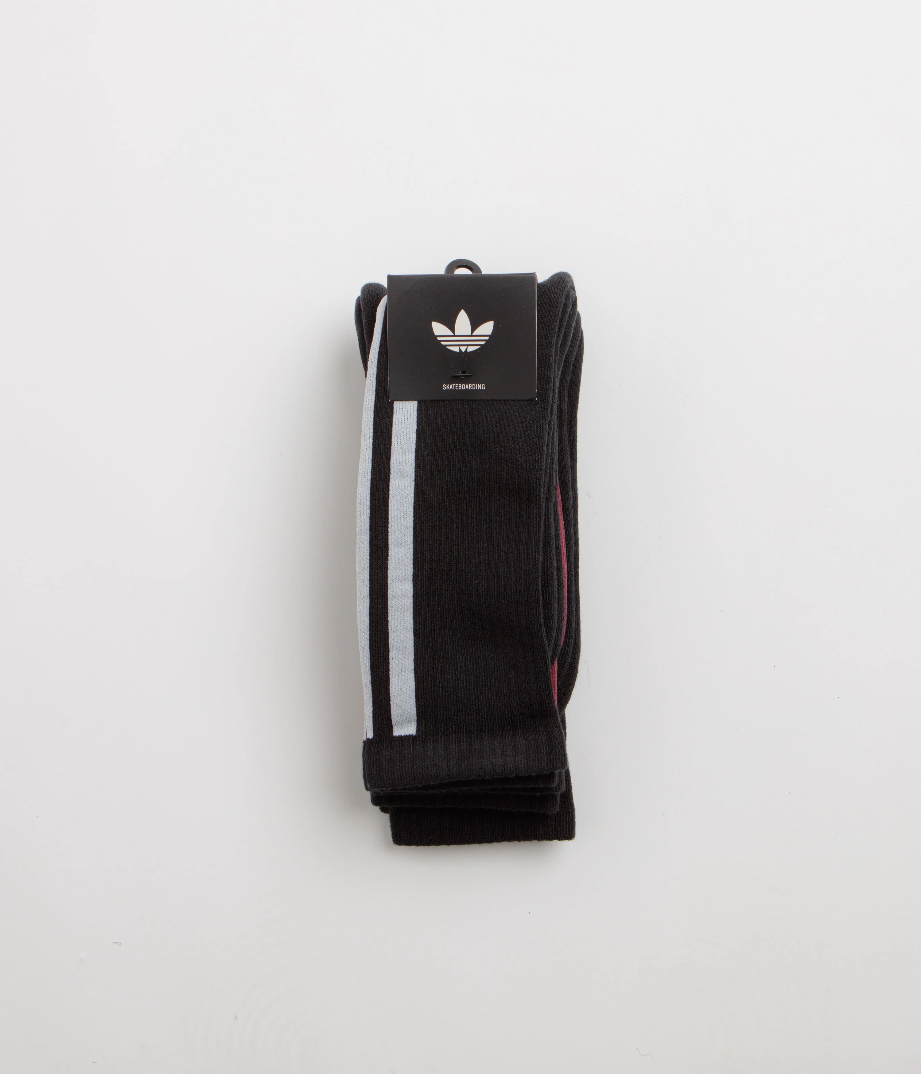 Adidas Frontside Socks (3 Pack) - Black / White / Black / Shadow Red - Image 3
