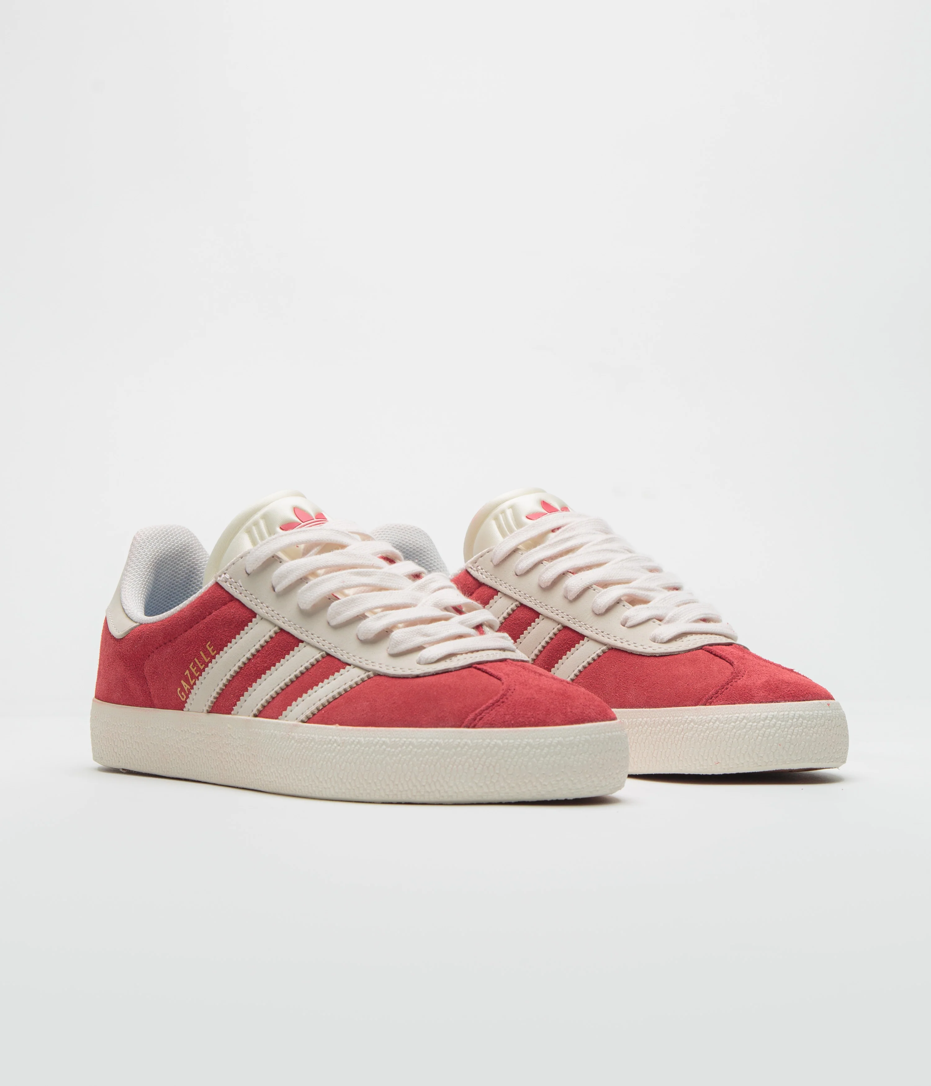 Adidas Gazelle ADV Shoes - Better Scarlet / Chalk White / Gold Metallic - Image 3