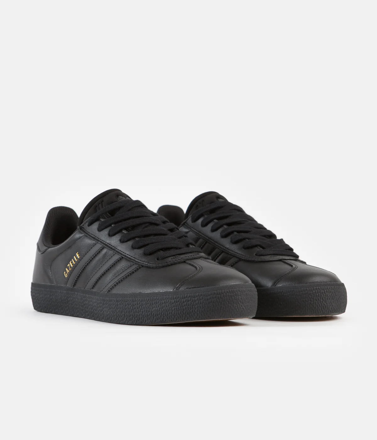 Adidas Gazelle ADV Shoes - Core Black / Core Black / Gold Metallic - Image 2