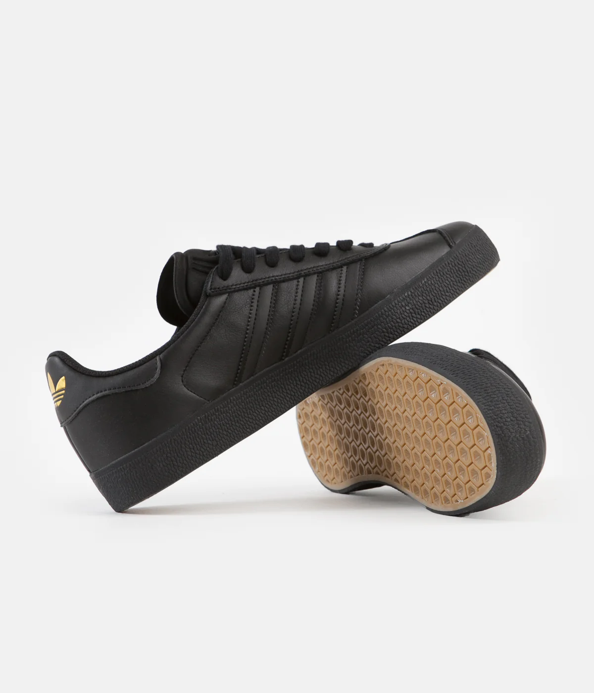 Adidas Gazelle ADV Shoes - Core Black / Core Black / Gold Metallic - Image 5