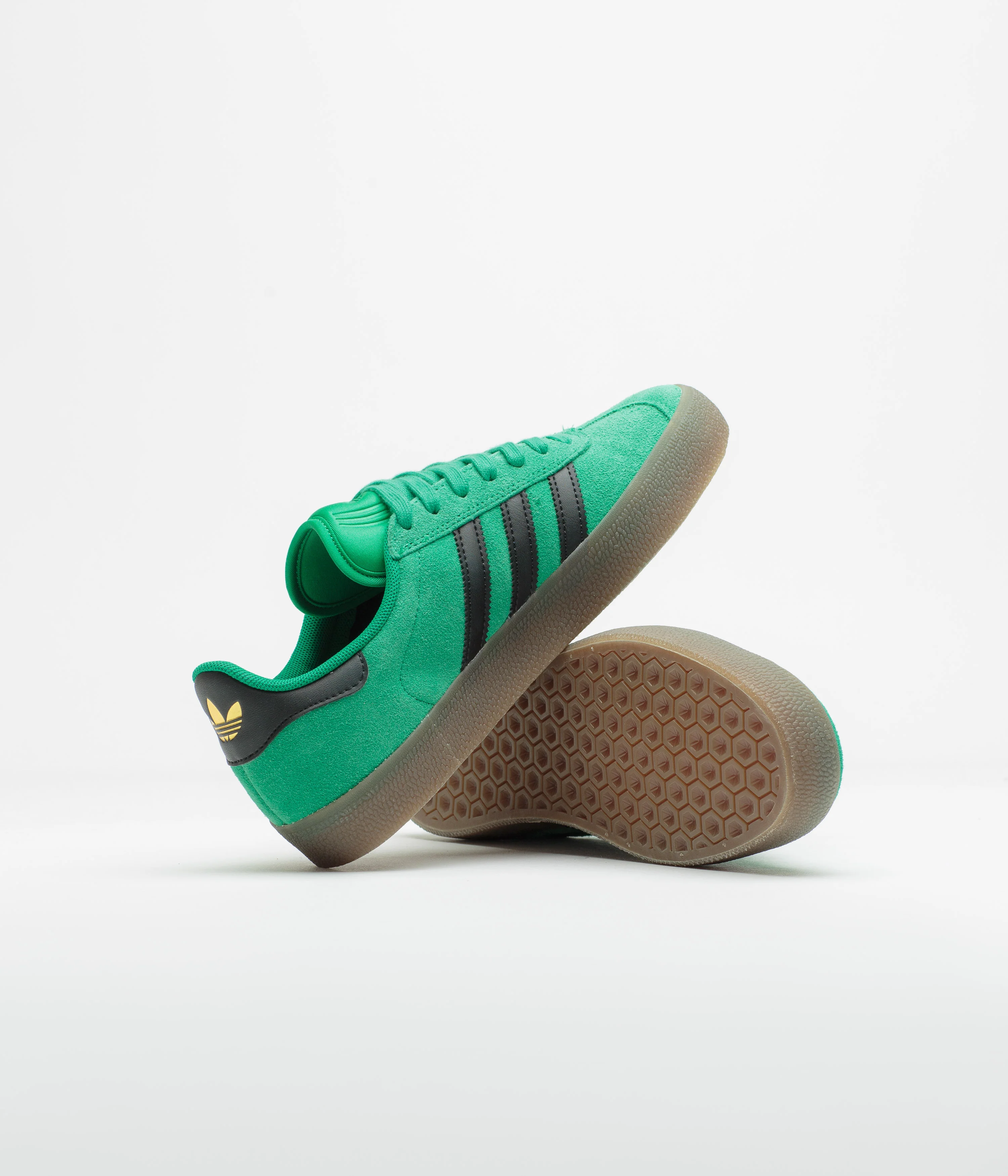 Adidas Gazelle ADV Shoes - Court Green / Core Black / Gum5 - Image 5