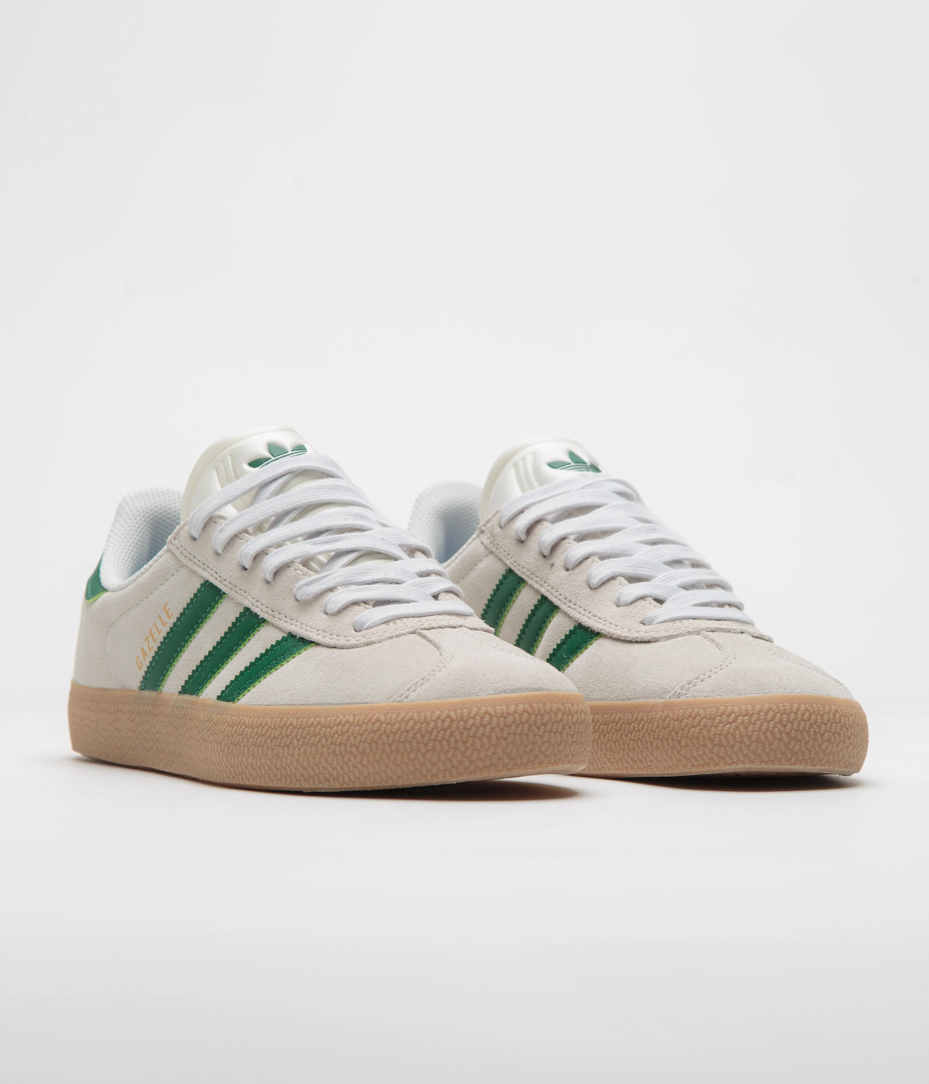 Adidas Gazelle ADV Shoes - Crystal White / Crystal White / Gum4 - Image 2