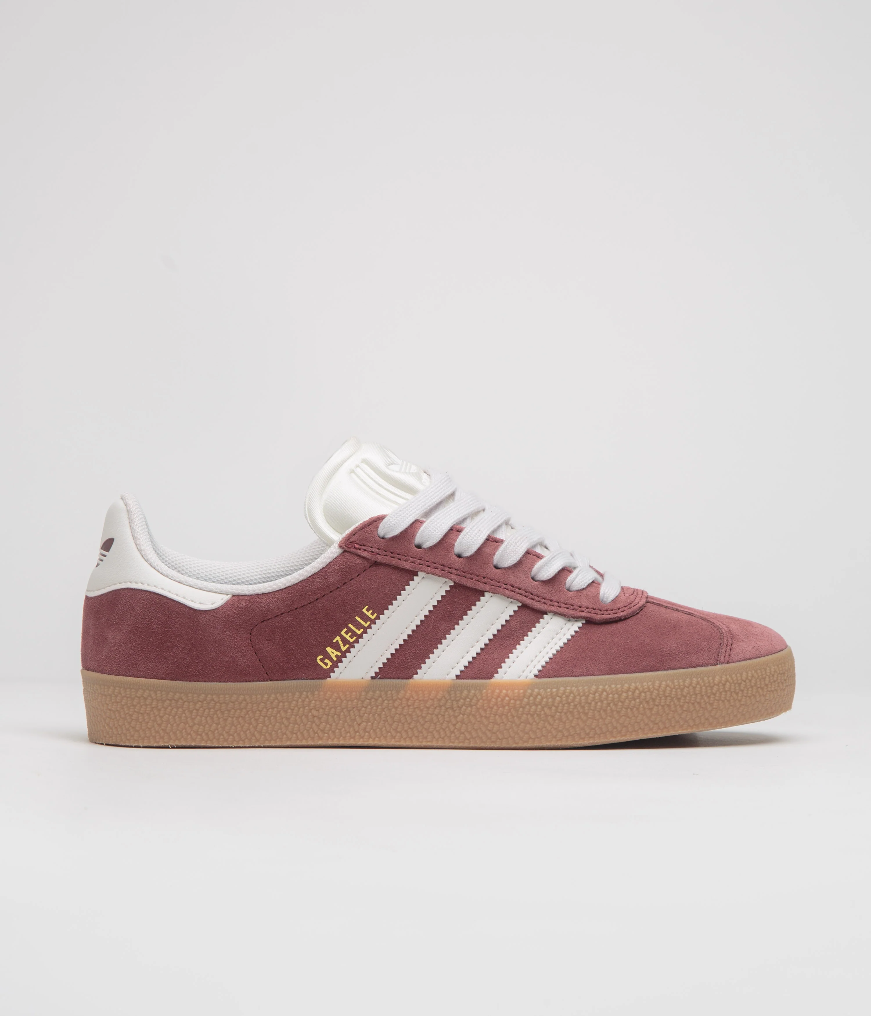 Adidas Gazelle ADV Shoes - Shadow Red / Crystal White / Gold Metallic