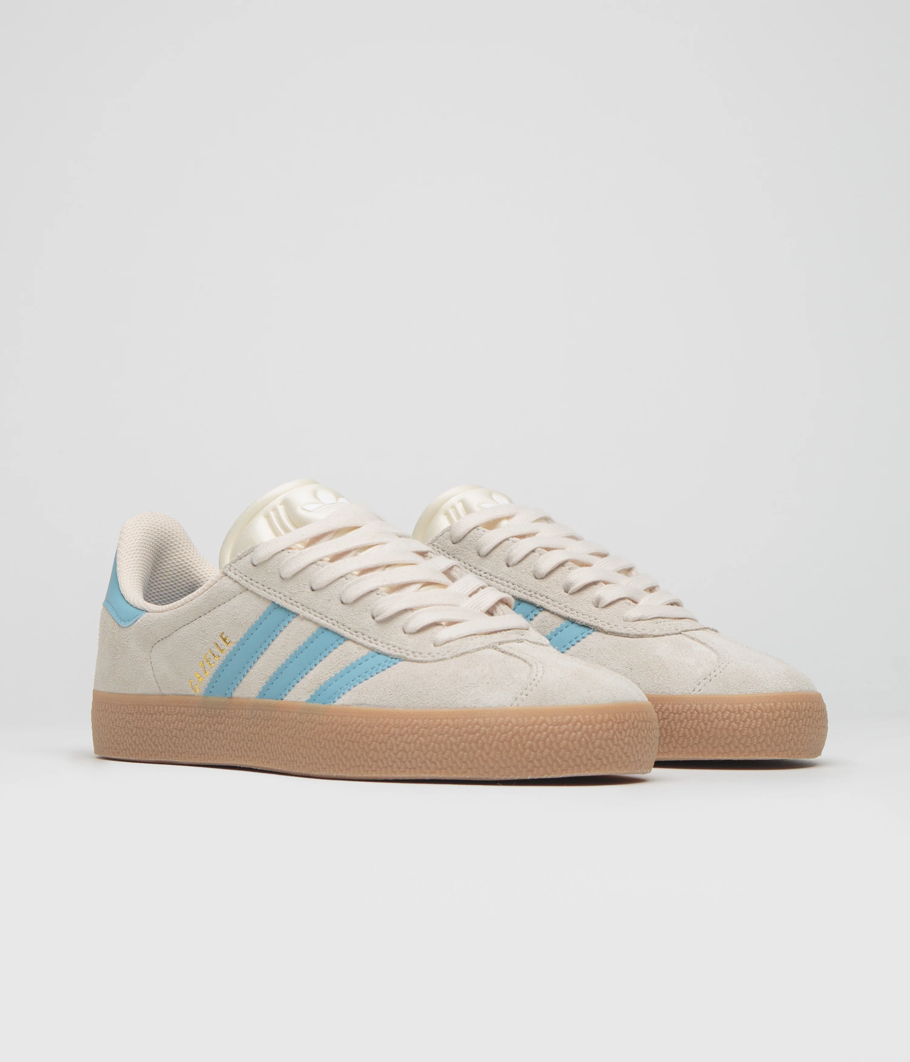 Adidas Gazelle ADV Shoes - Wonder White / Preloved Blue / Gum4 - Image 2