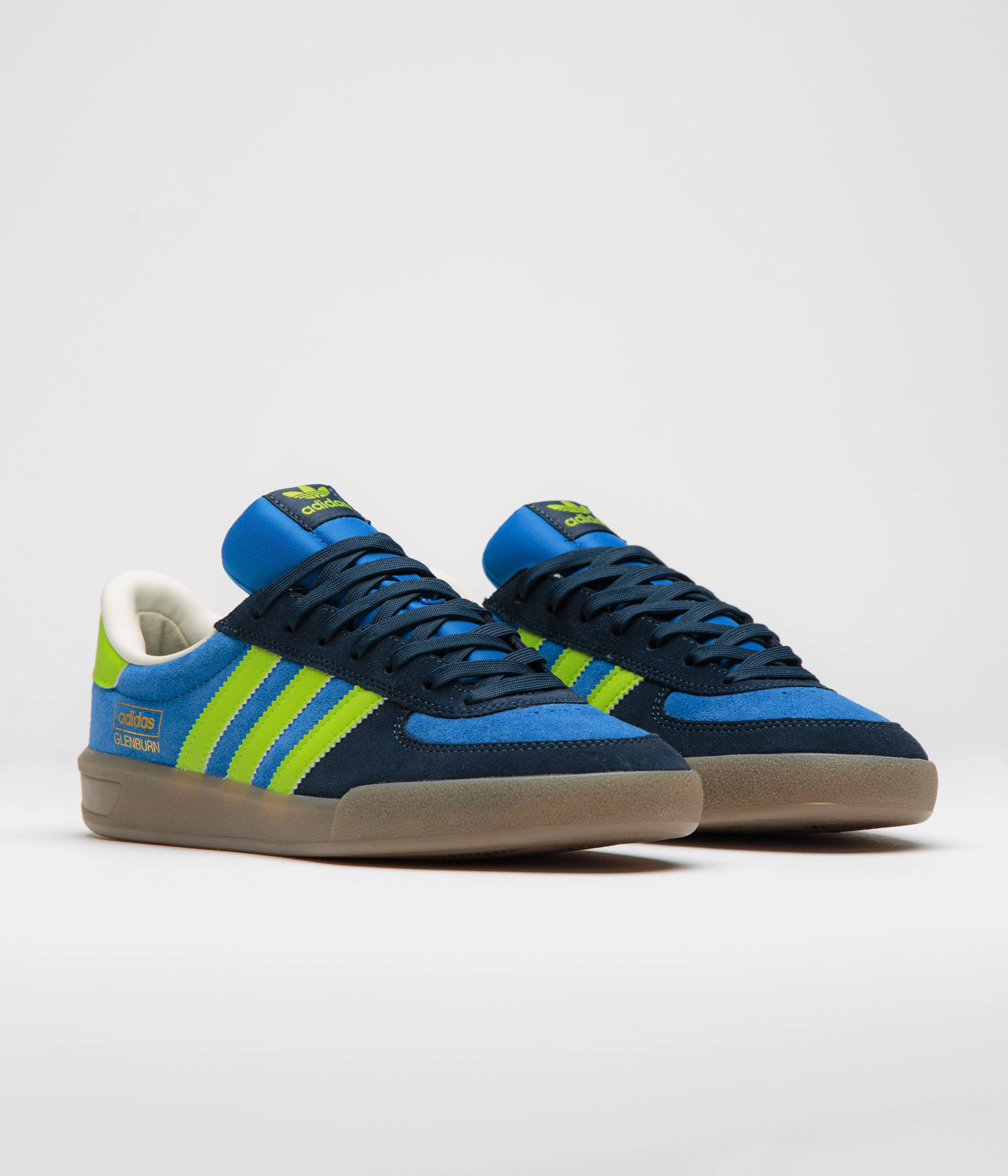 Adidas Glenburn Shoes - Bright Royal / Semi Solar Slime / Collegiate Navy - Image 2