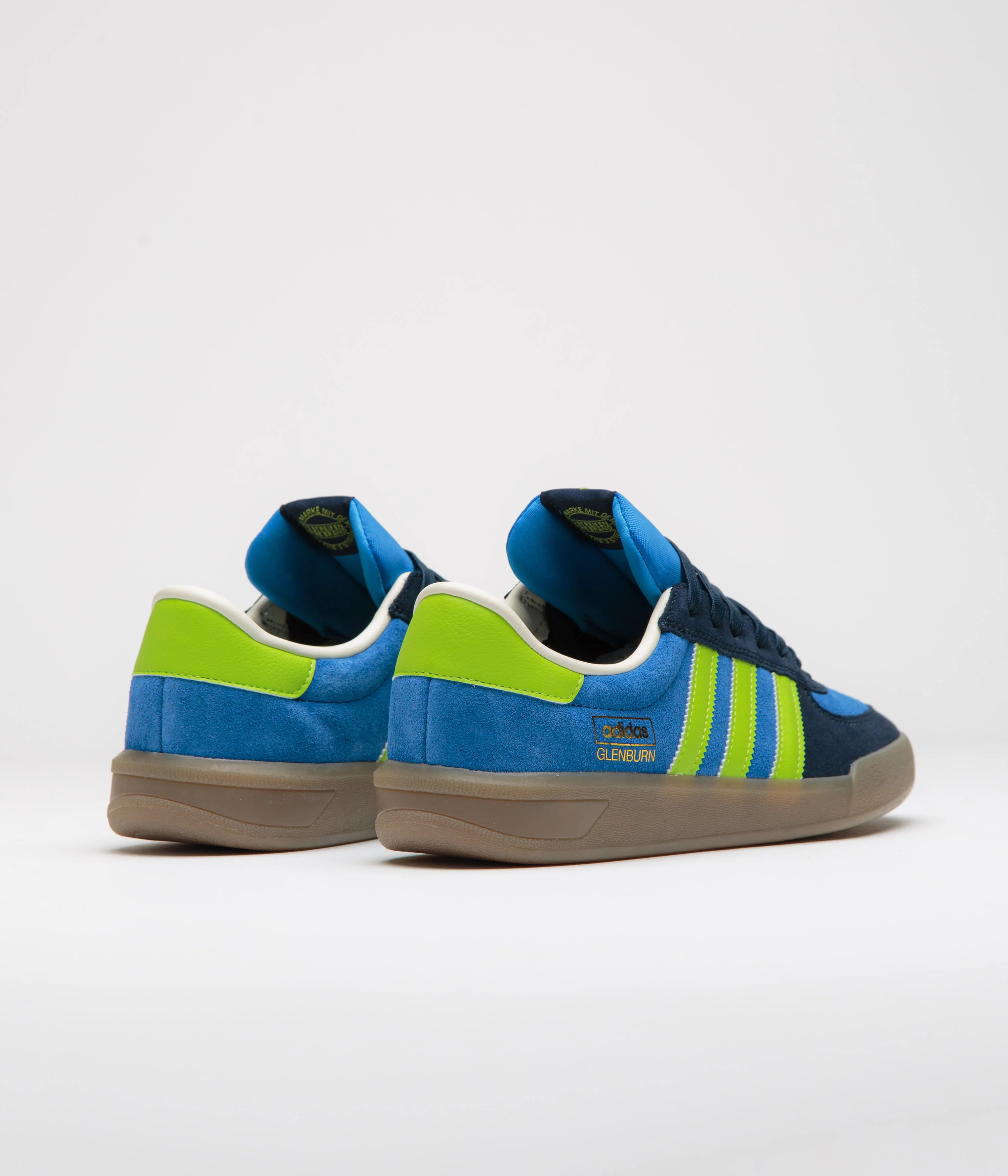Adidas Glenburn Shoes - Bright Royal / Semi Solar Slime / Collegiate Navy - Image 4