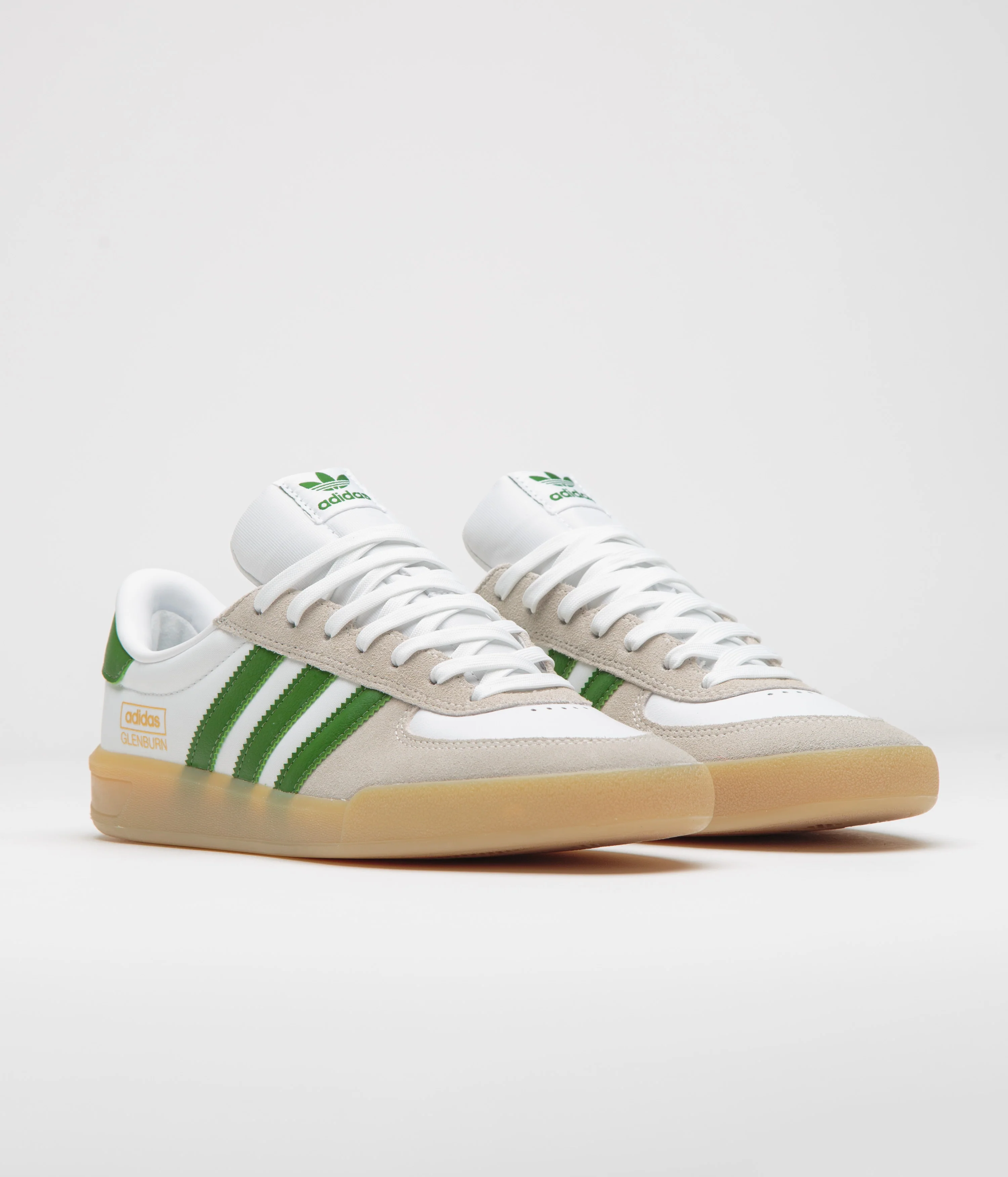 Adidas Glenburn Shoes - FTWR White / Crew Green / Gum3 - Image 2