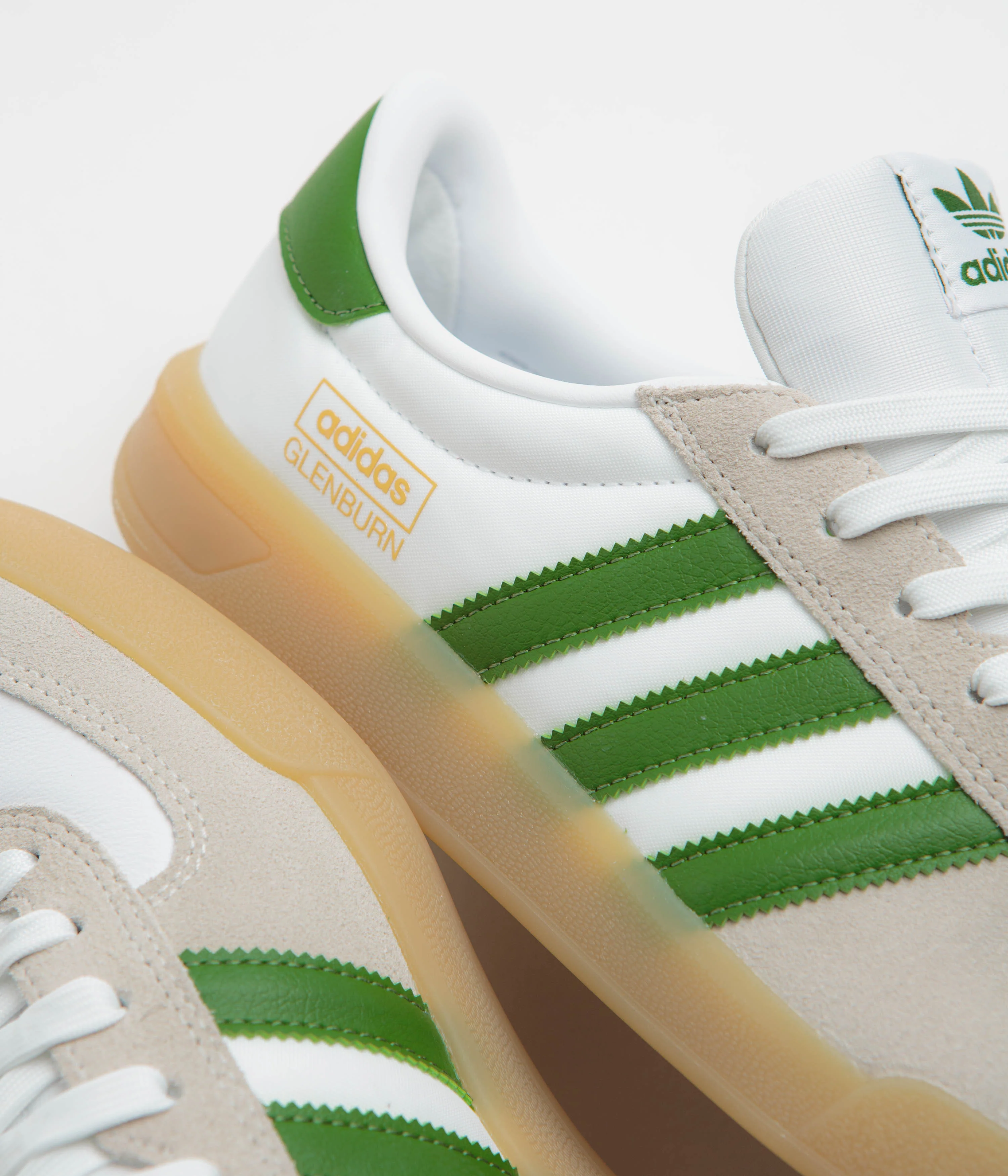 Adidas Glenburn Shoes - FTWR White / Crew Green / Gum3 - Image 3
