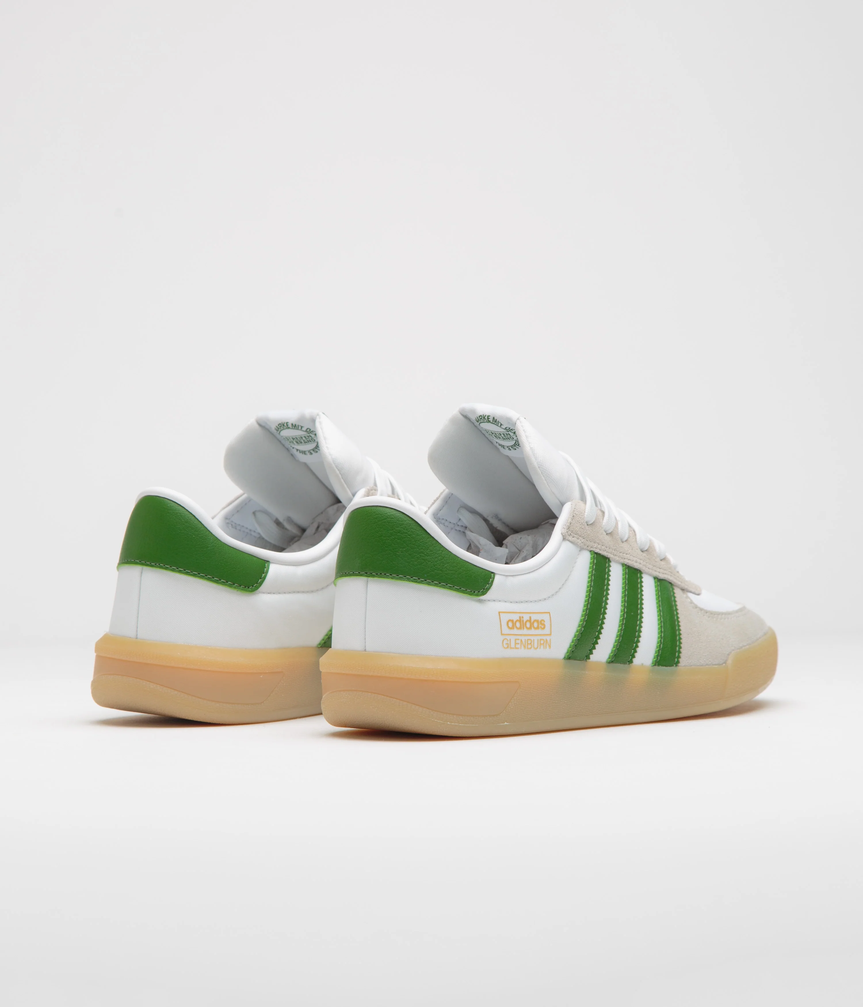 Adidas Glenburn Shoes - FTWR White / Crew Green / Gum3 - Image 4
