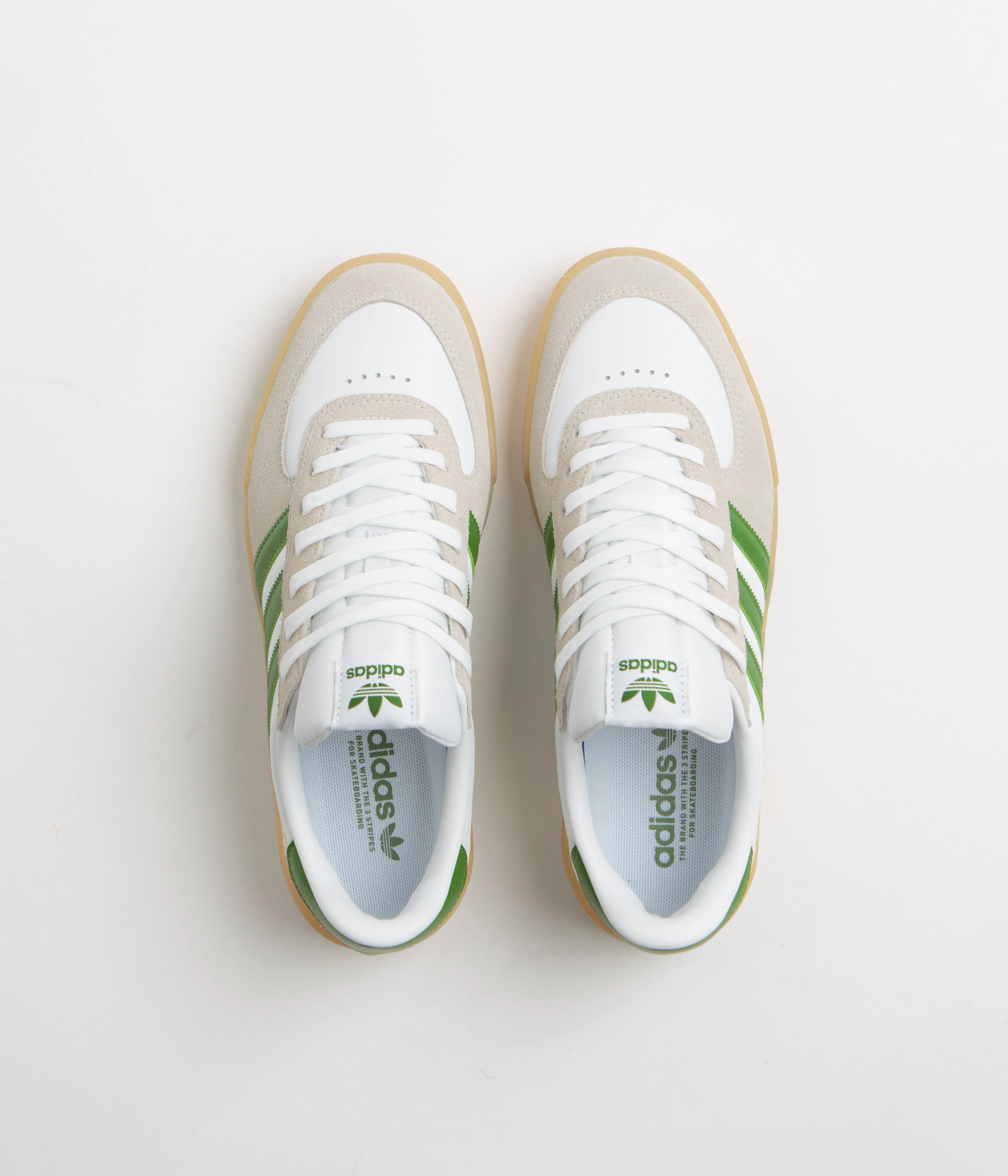 Adidas Glenburn Shoes - FTWR White / Crew Green / Gum3 - Image 7
