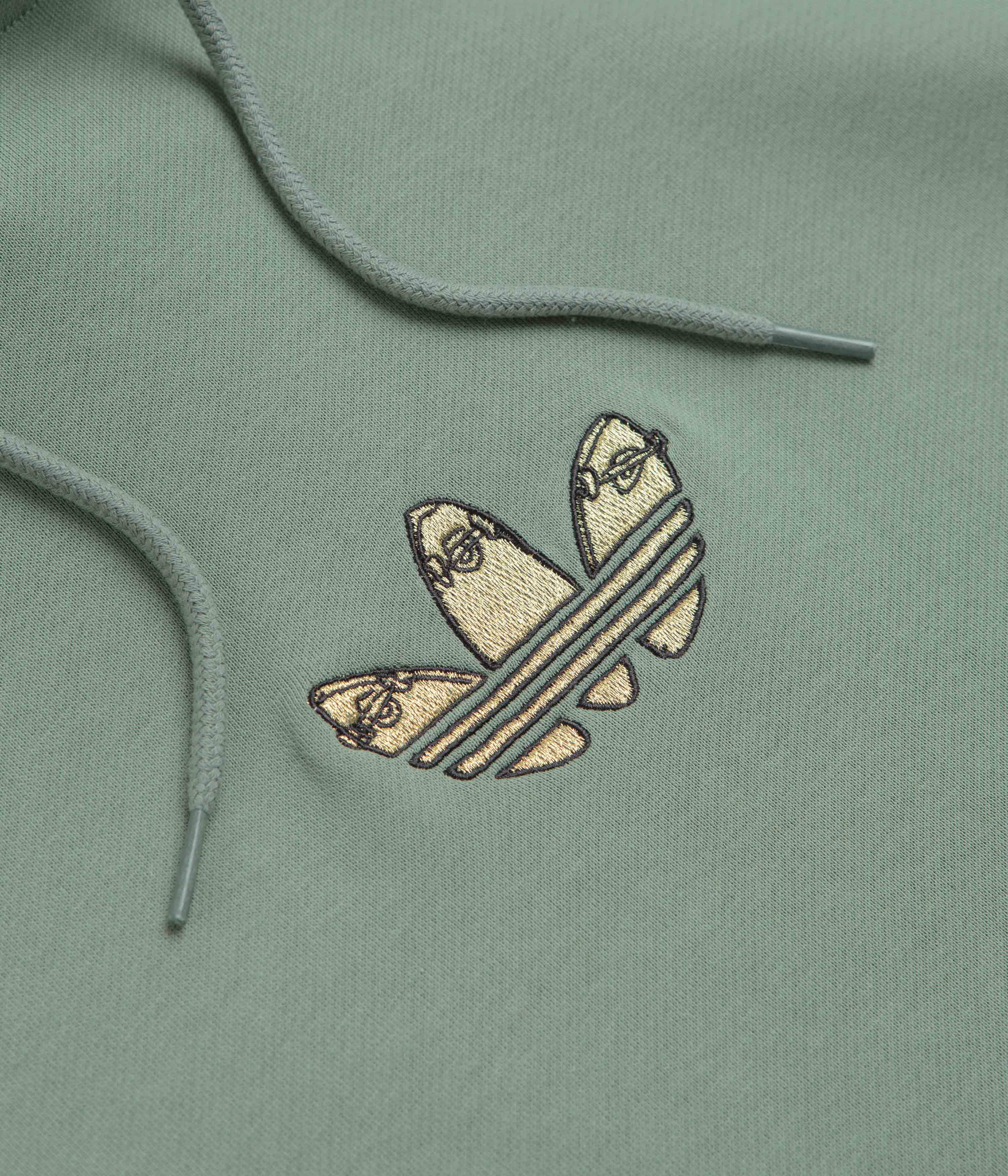 Adidas Henry Jones Deckfoil Hoodie - Silver Green - Image 3