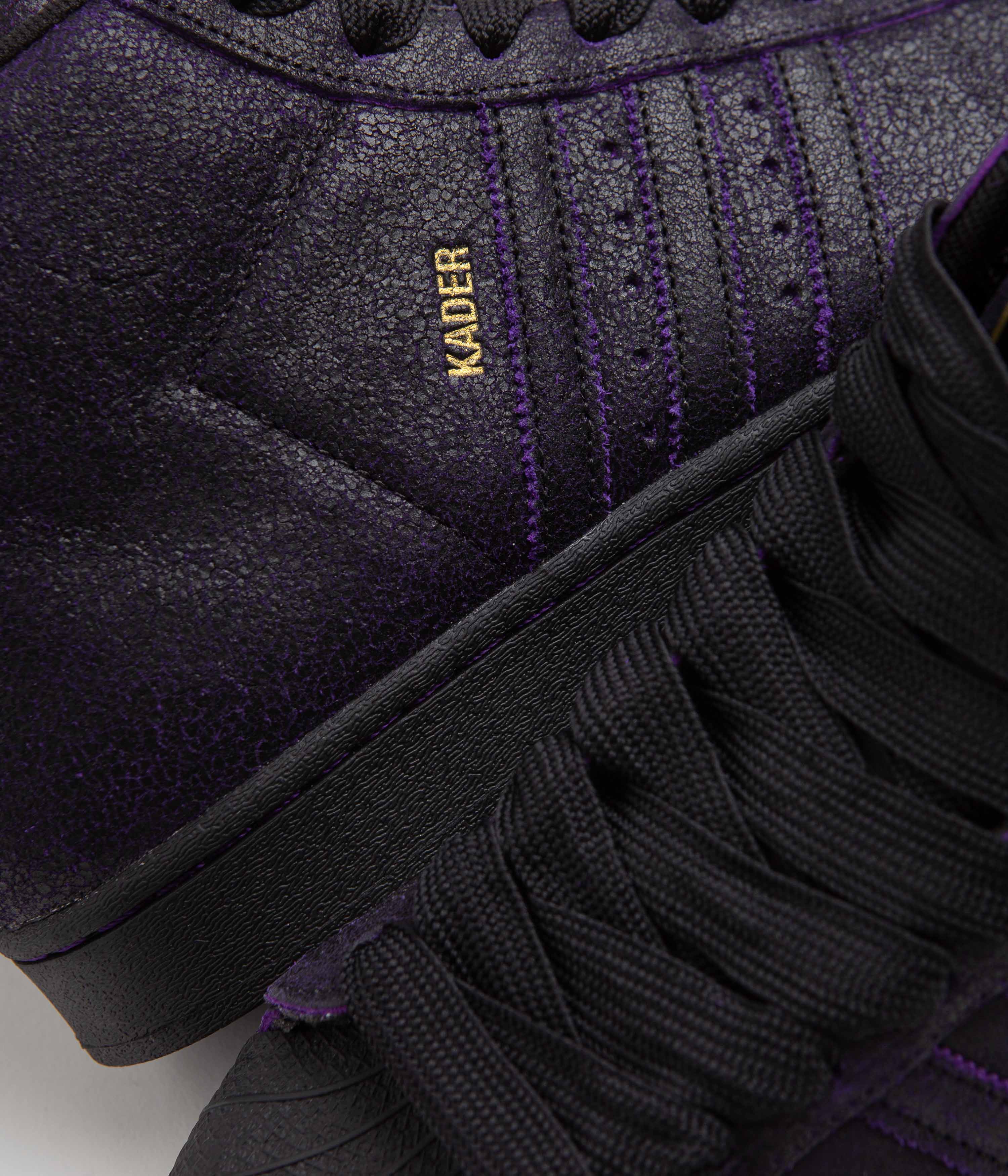 Adidas Kader Pro Model ADV Shoes - Core Black / Core Black / Dark Purple - Image 3