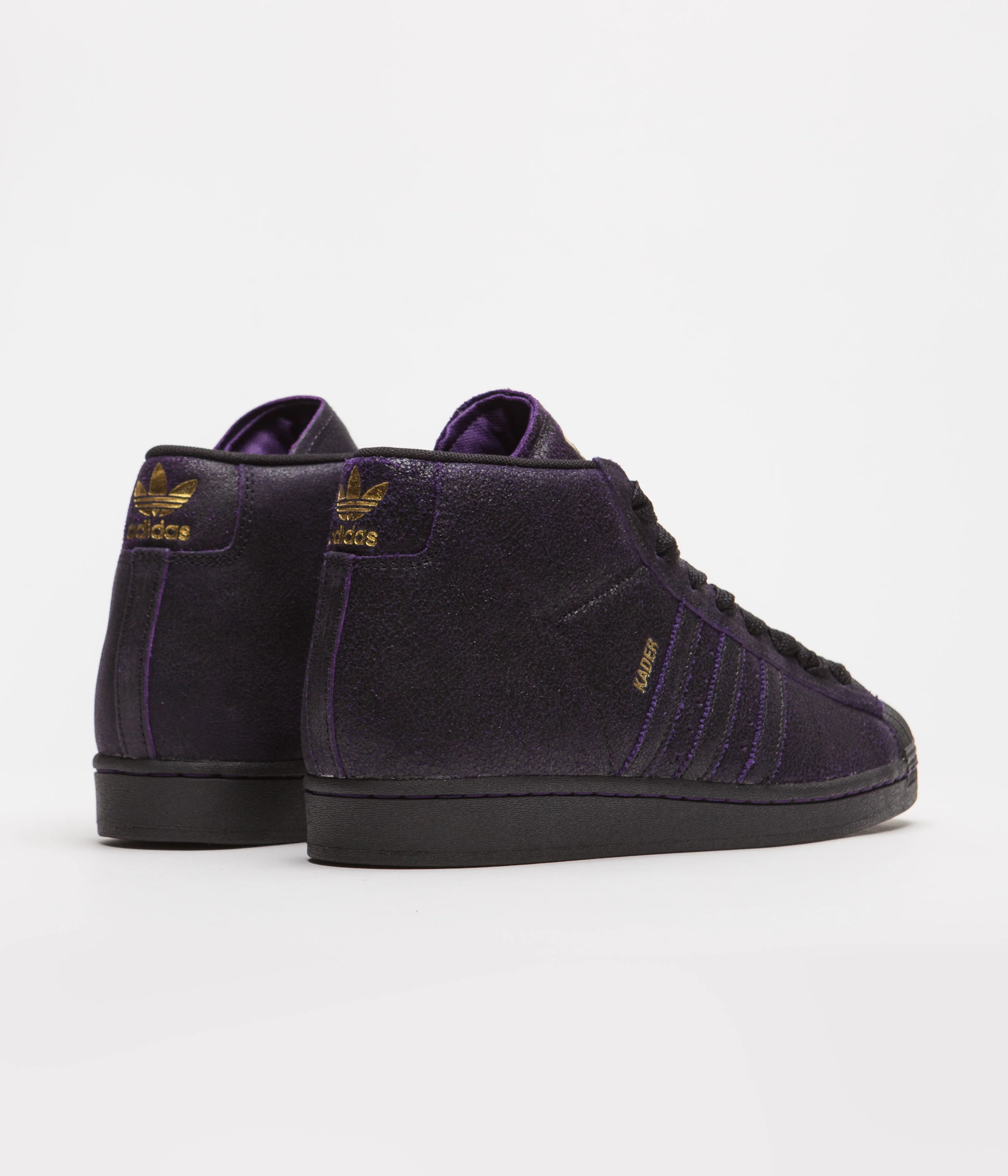 Adidas Kader Pro Model ADV Shoes - Core Black / Core Black / Dark Purple - Image 4