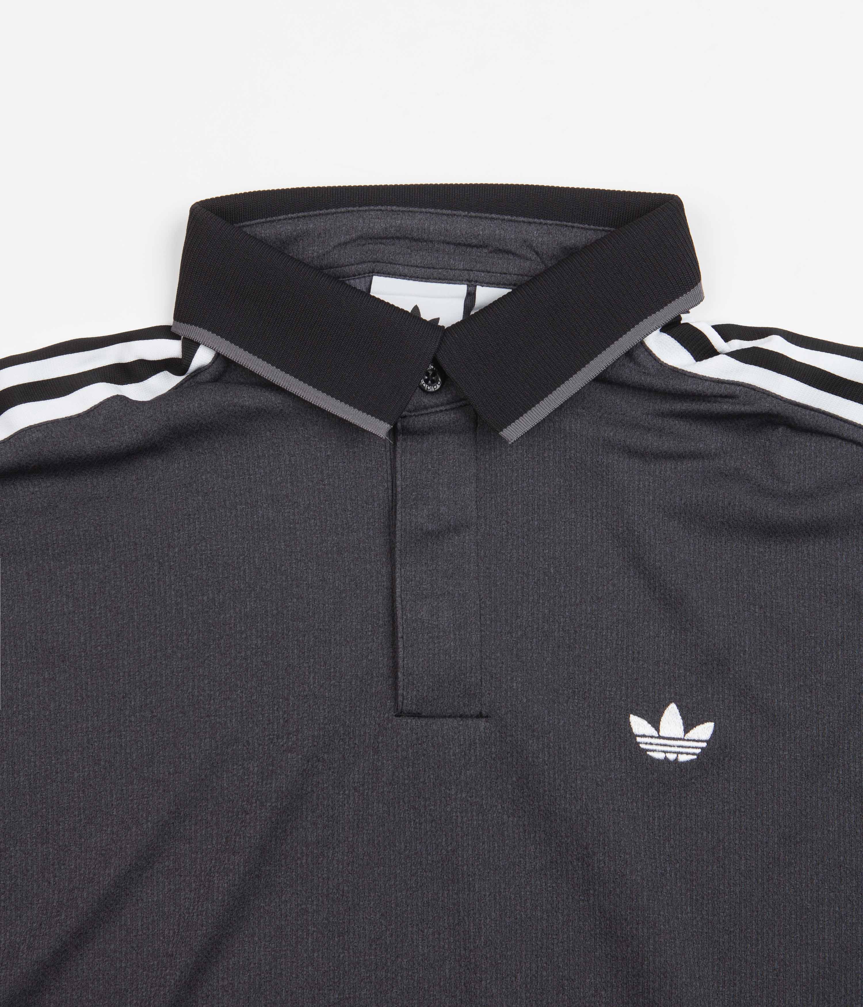 Adidas Long Sleeve Football Jersey - Black / Grey Five / White - Image 5