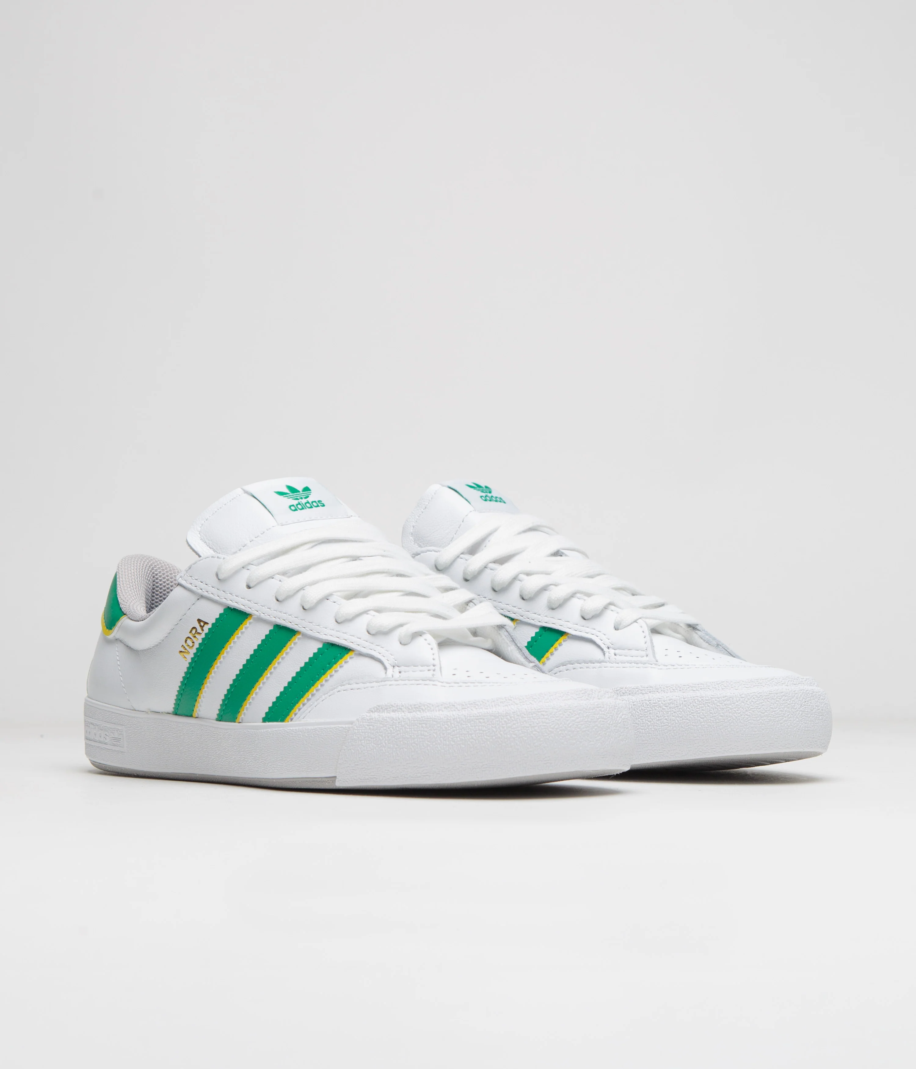 Adidas Nora Shoes - Cloud White / Court Green / Yellow - Image 2