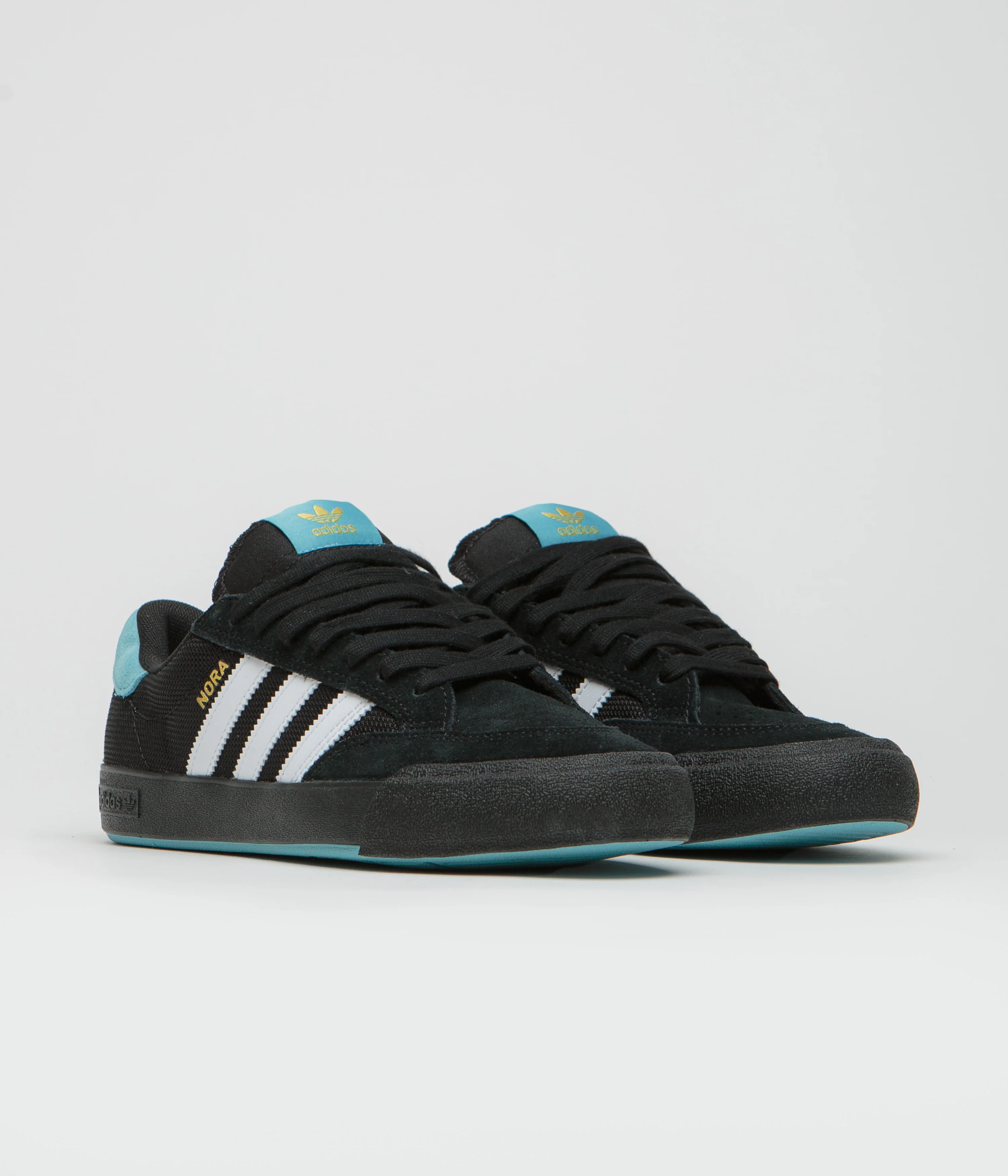 Adidas Nora Shoes - Core Black / FTWR White / Gold Metallic / Blue - Image 2