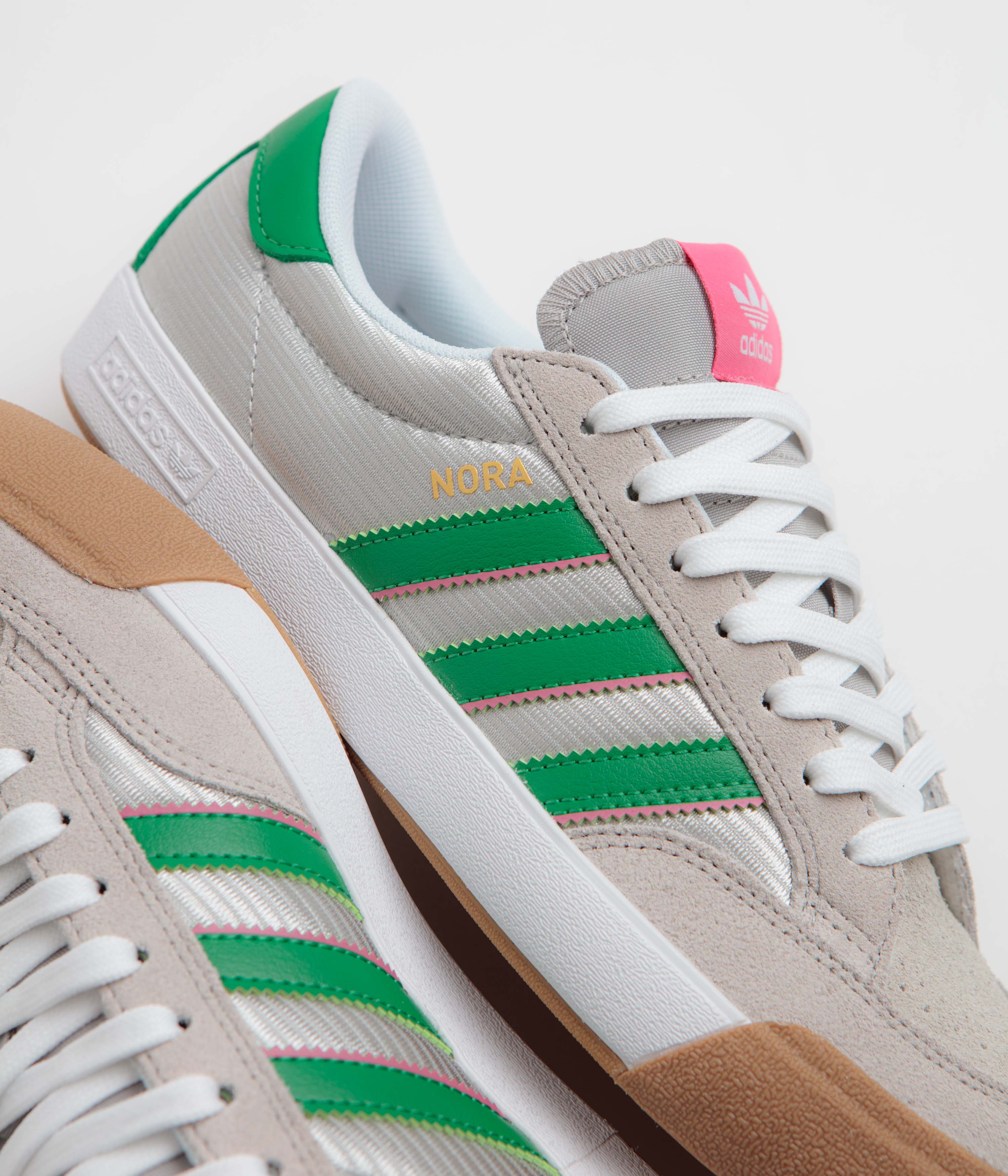 Adidas Nora Shoes - Grey One / Green / Pink Fusion - Image 3