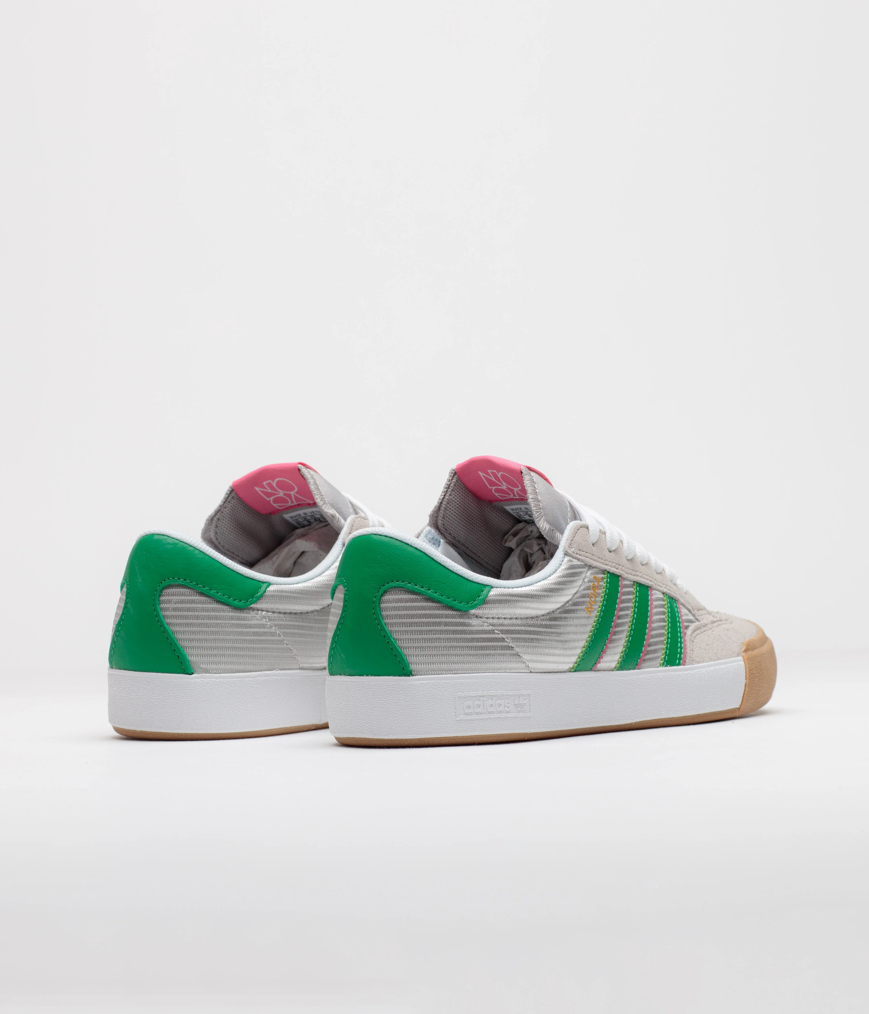 Adidas Nora Shoes - Grey One / Green / Pink Fusion - Image 4
