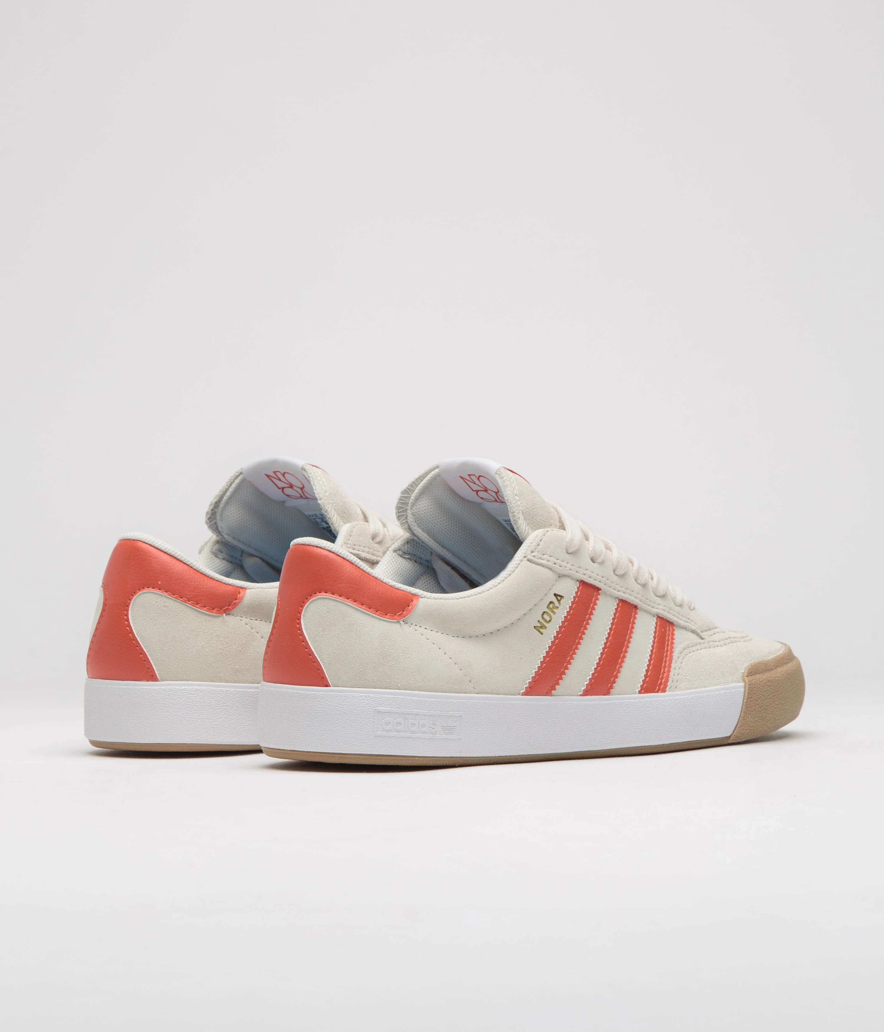 Adidas Nora Shoes - Wonder White / Orange / Gum4 - Image 4