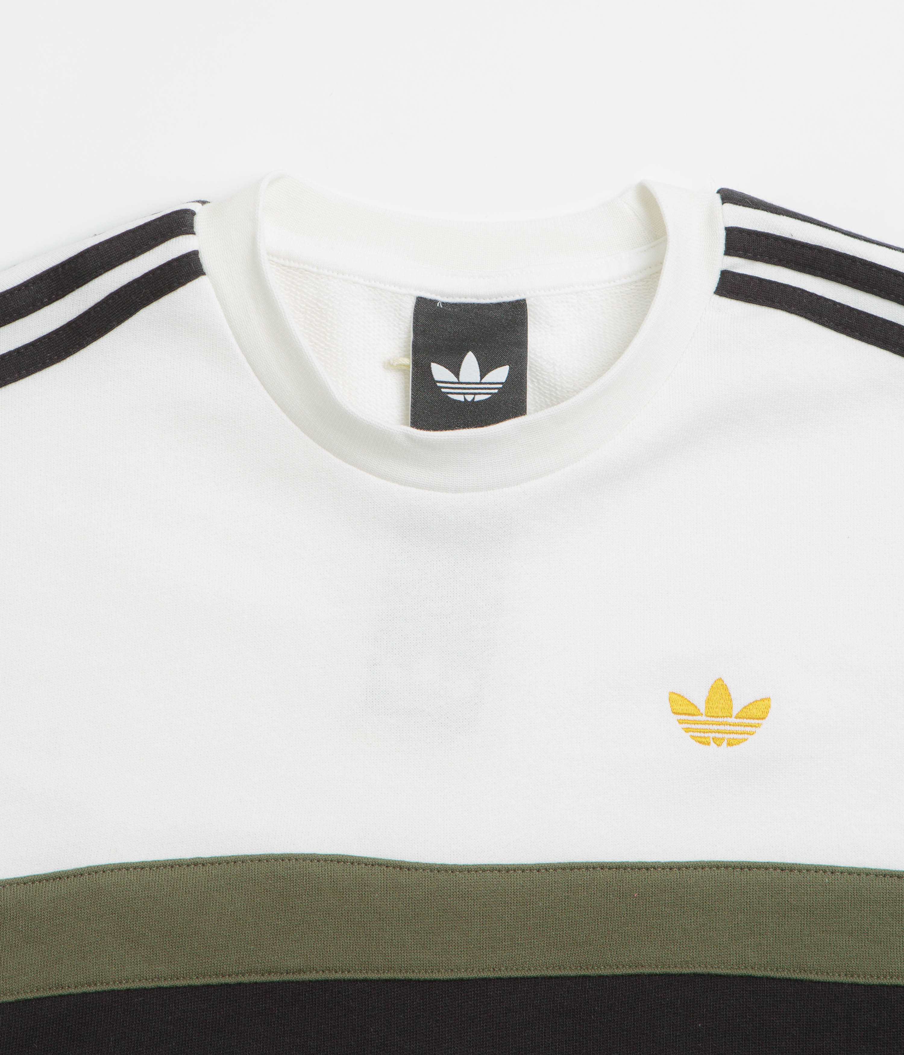 Adidas OG Crewneck Sweatshirt - Core White / Olive Strata / Black - Image 2
