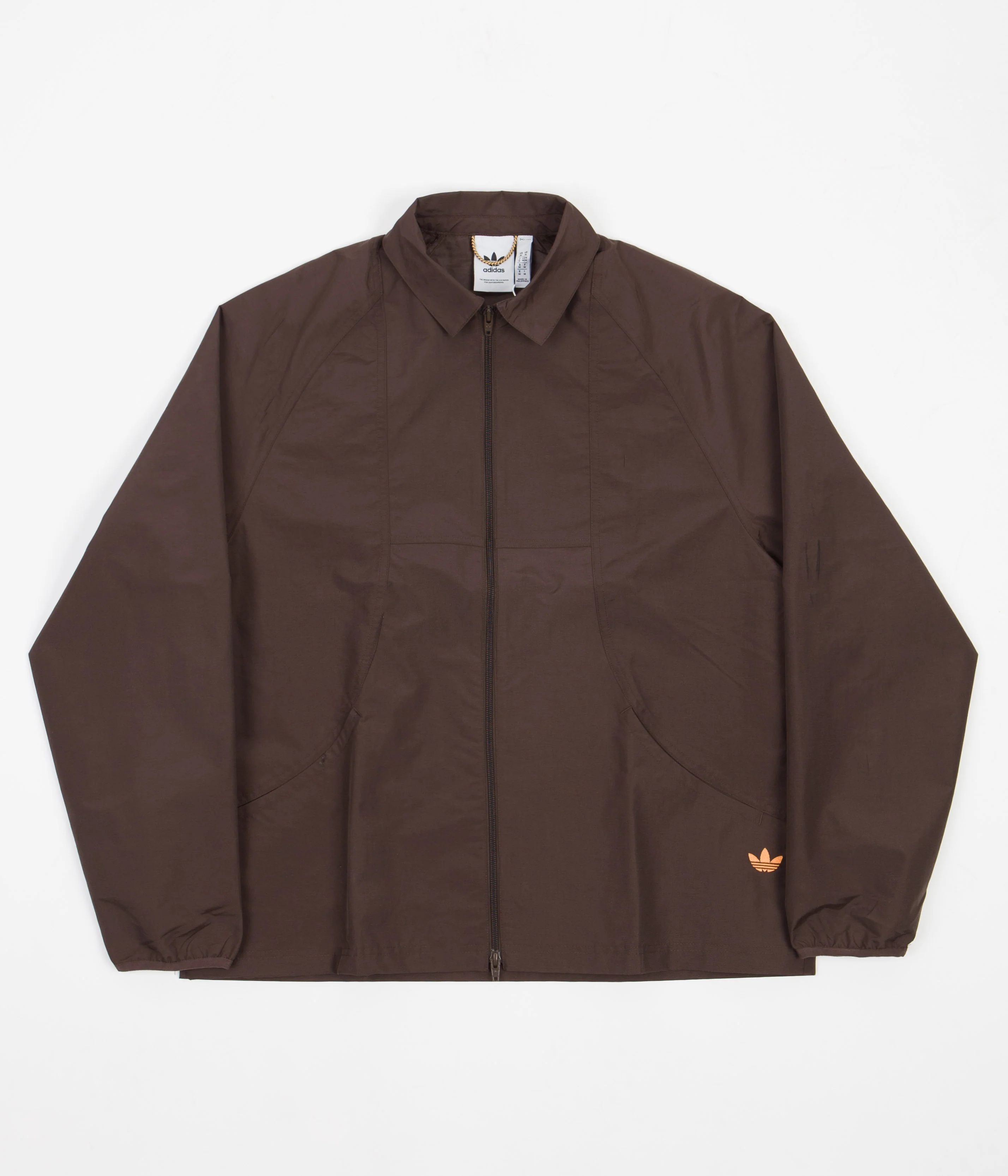 Adidas Outer Station Jacket - Brown / Orange Rush - Image 4