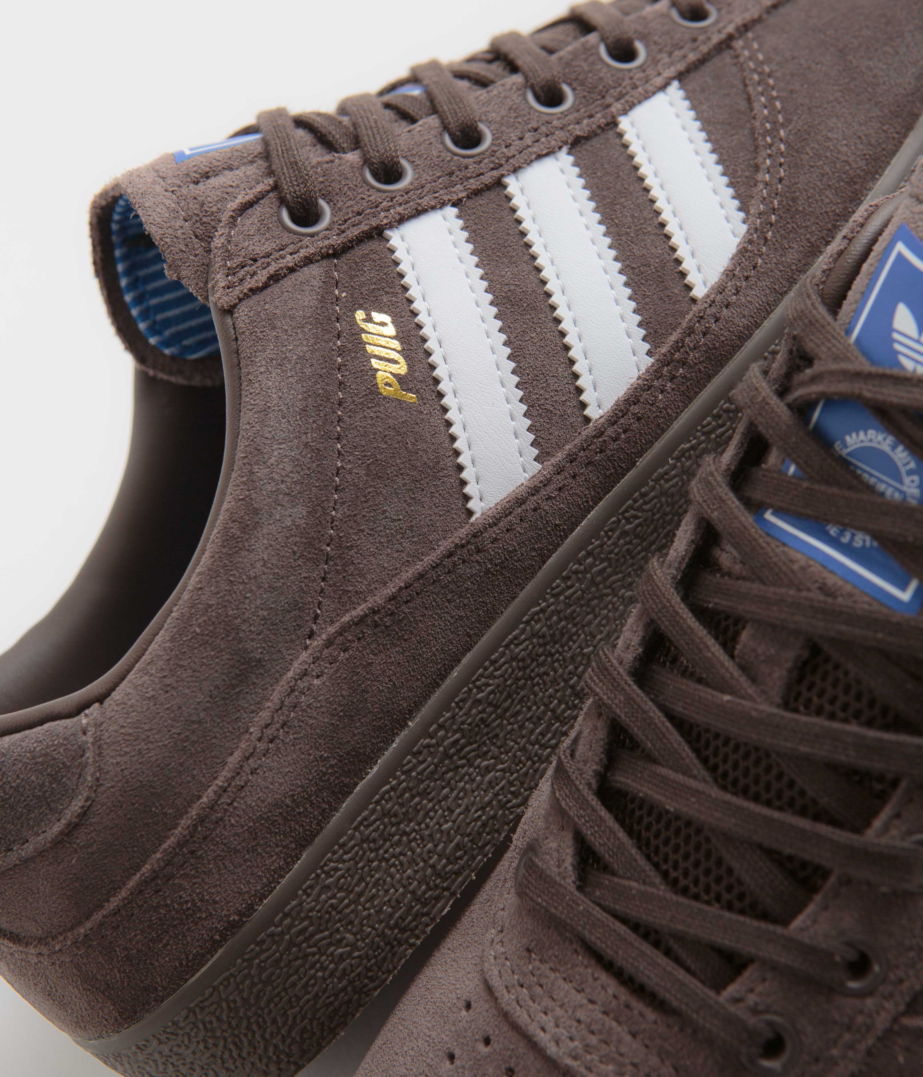 Adidas Puig Indoor Shoes - Brown / FTWR White / Bluebird - Image 3