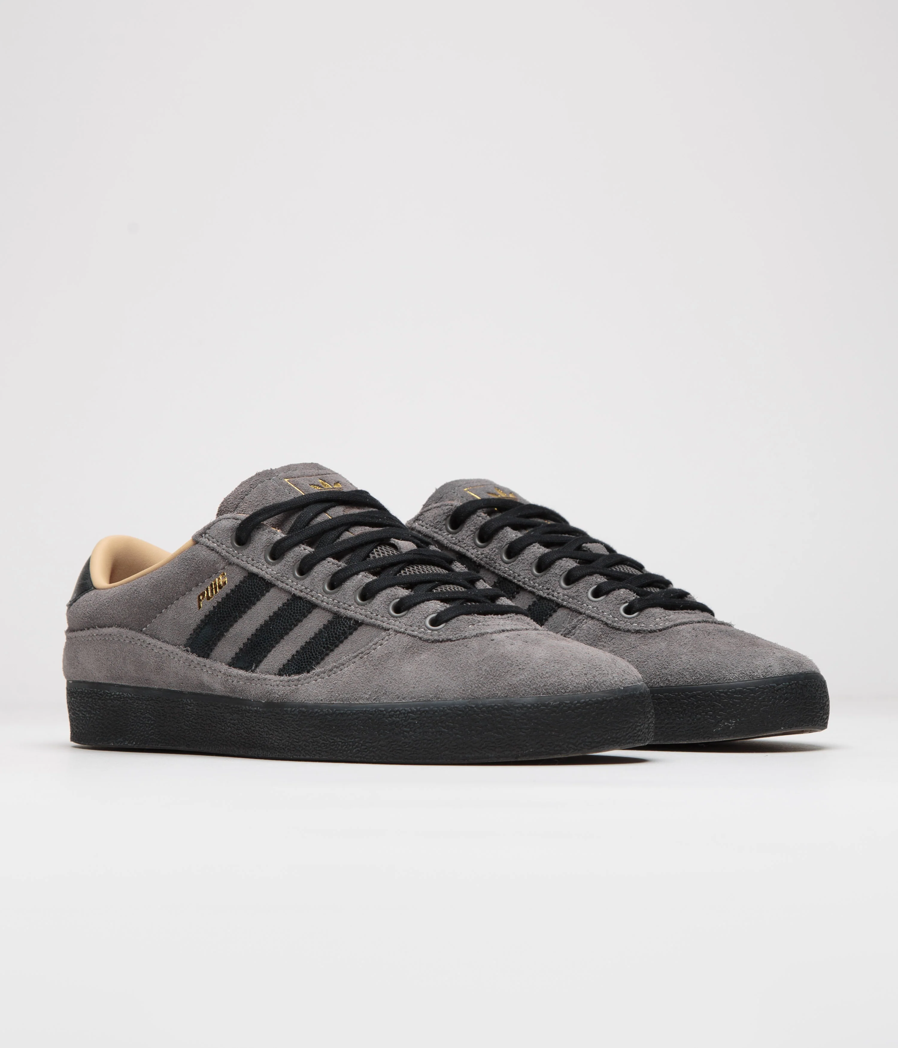 Adidas Puig Indoor Shoes - Charcoal / Core Black / Chalk White - Image 2