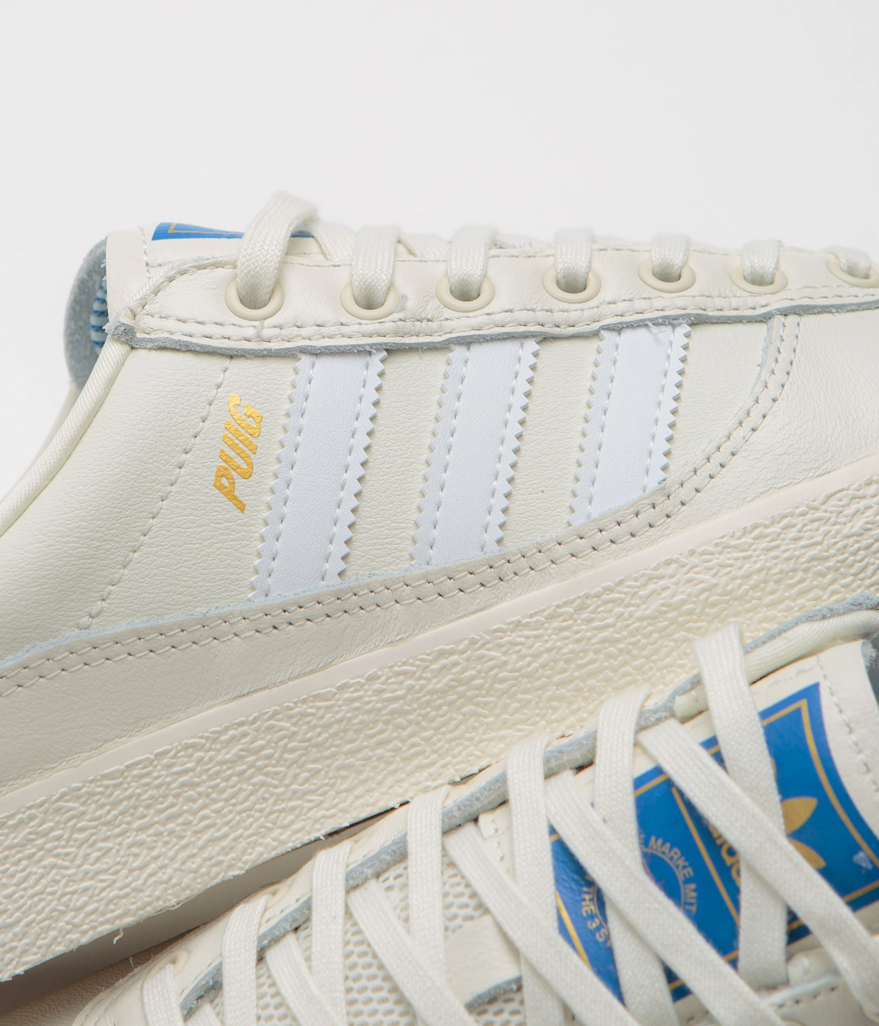 Adidas Puig Indoor Shoes - Off White / FTWR White / Bluebird - Image 3