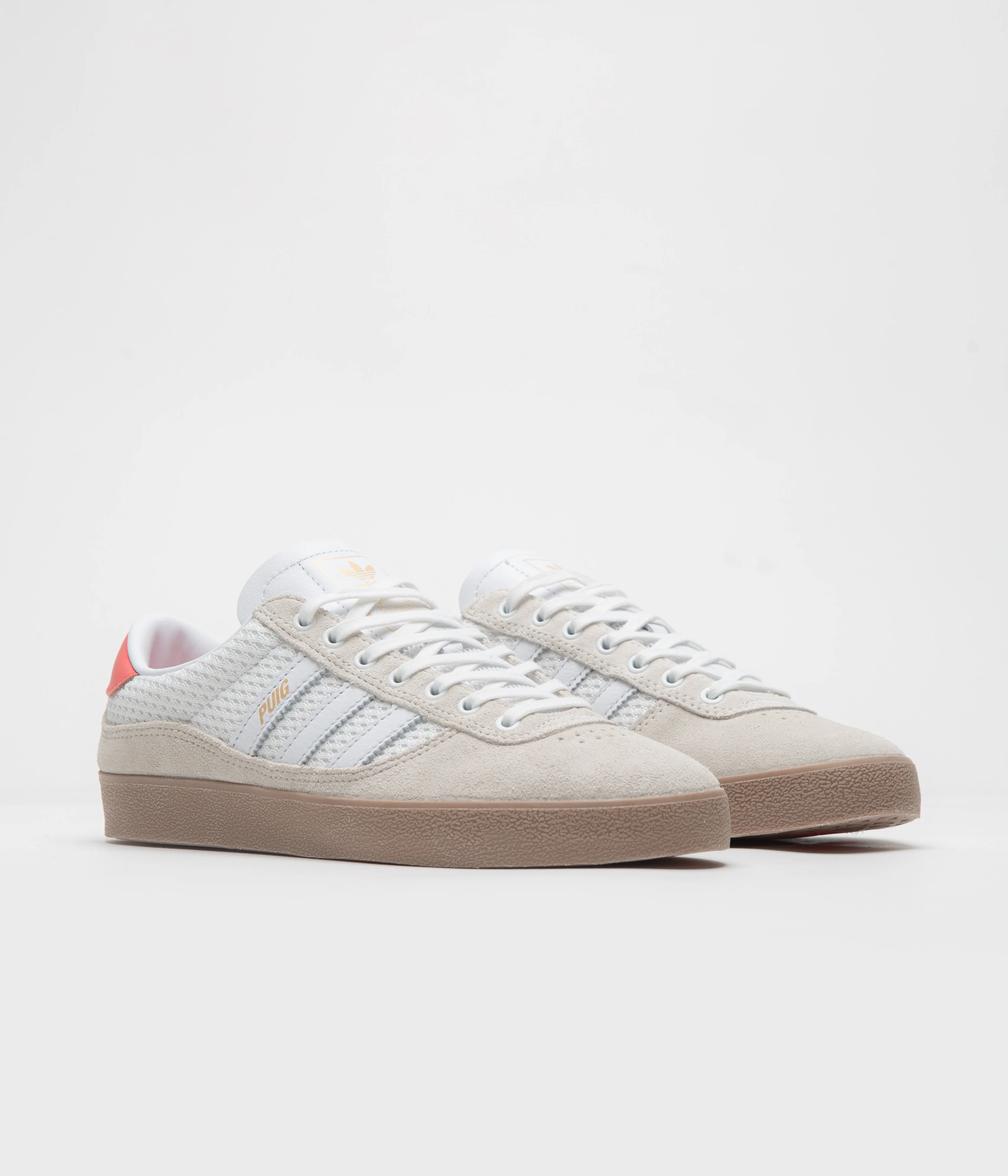 Adidas Puig Indoor Shoes - Wonder White / FTWR White / Gum4 - Image 2