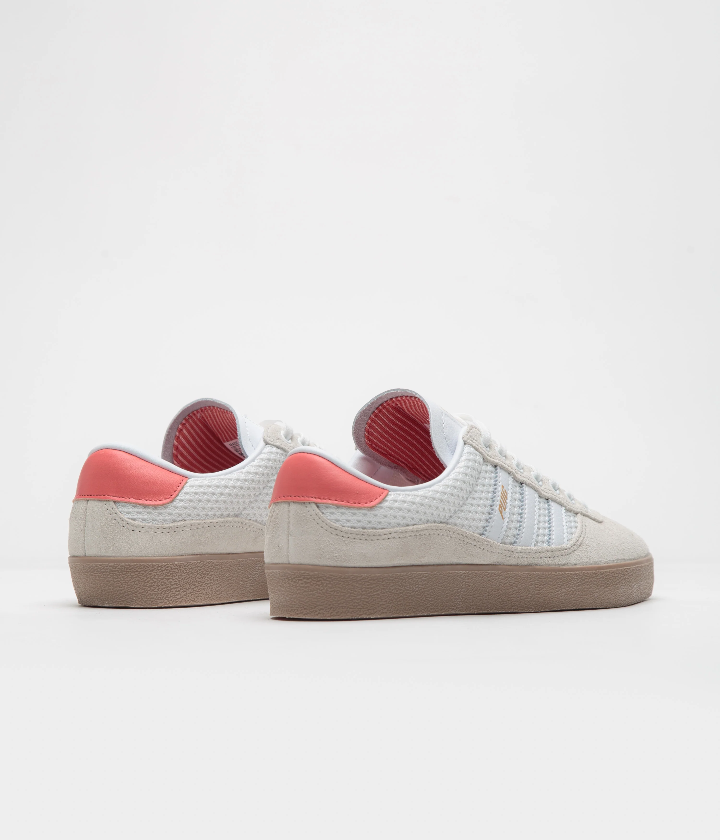 Adidas Puig Indoor Shoes - Wonder White / FTWR White / Gum4 - Image 4